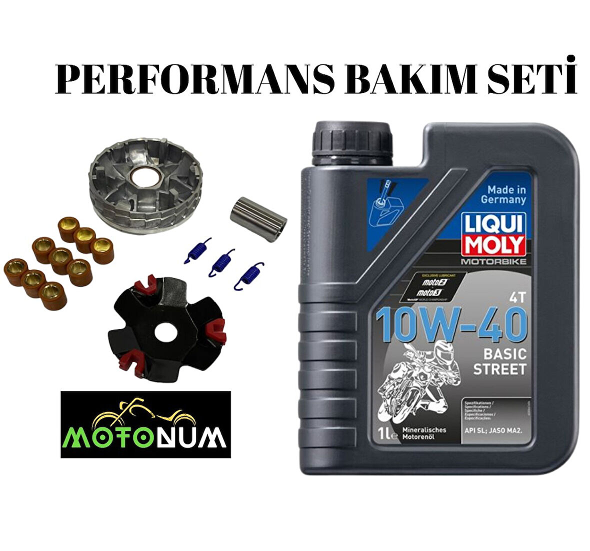 Kuba Space 50 Pro Performans Ön Varyatör Yağlı Bakım seti Liqui Moly Street 10w40 M1510