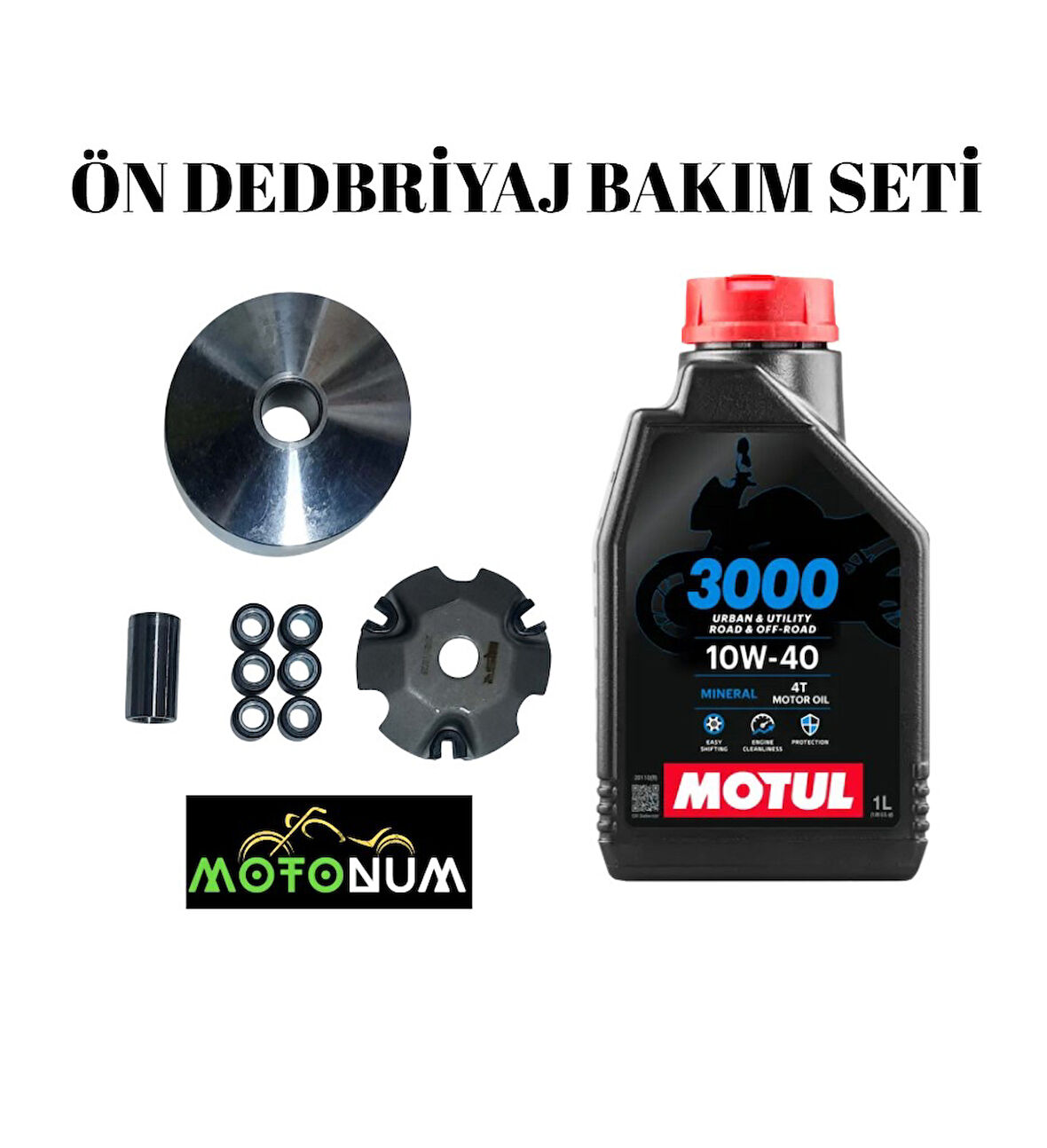 Mondial 50 Wing Yarım Ön Varyatör Yağlı Bakım seti Motul 3000 10w40 M1605