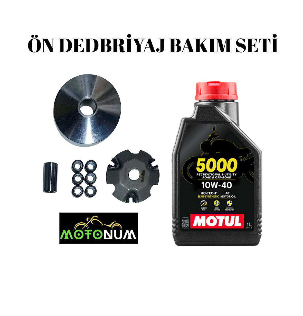Kuba Trendy 50 Yarım Ön Varyatör Yağlı Bakım seti Motul 5000 10w40 M1714
