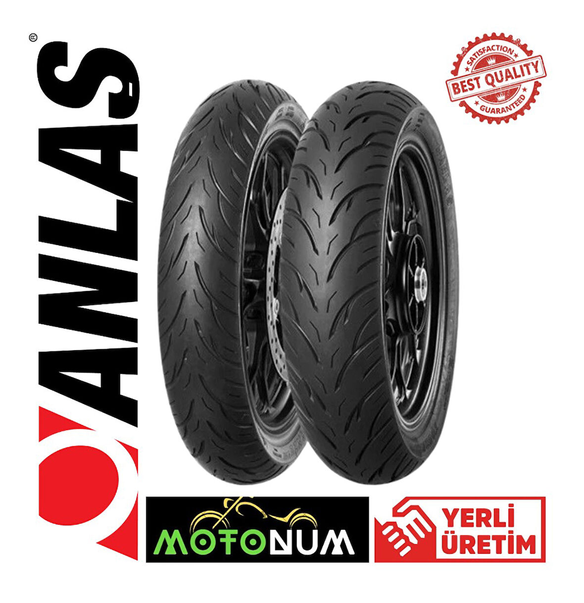 Anlas 3.50-10 90/90-12 Ön Arka Lastik Takım Anlas Tournee 2025 Üretim Yerli Üretim MN0041