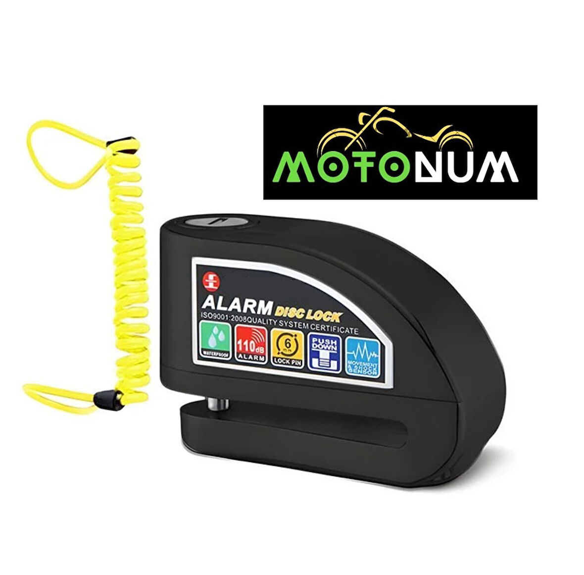 Motosiklet Alarmlı Disk Kilidi - Hatırlatma Kablolu  M0002