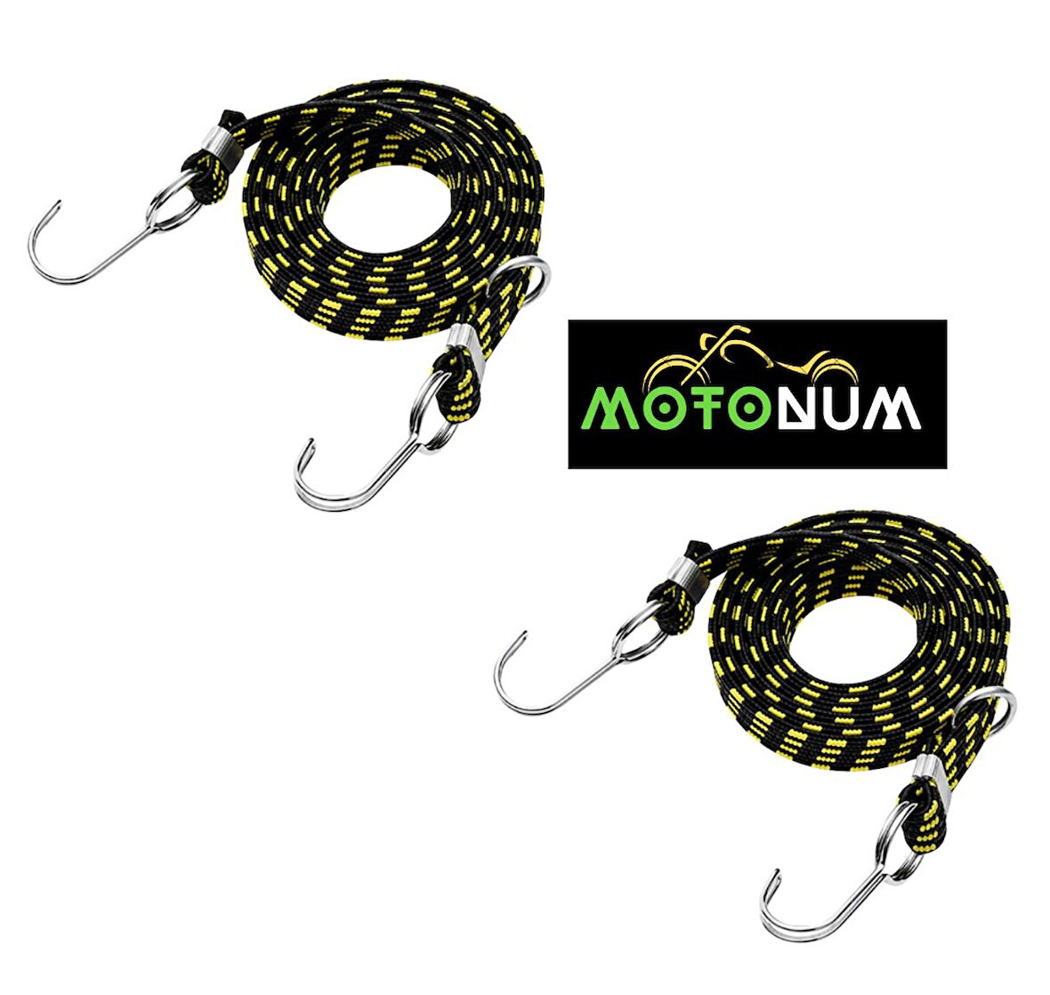 Kancalı Bagaj Lastiği Kalın 1 Metre Sarı 2 Adet M0135