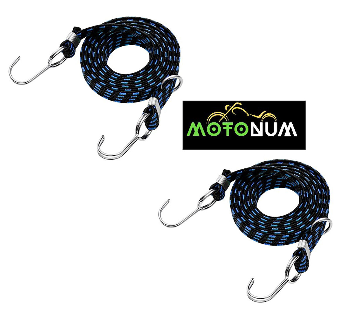 Kancalı Bagaj Lastiği Kalın 1 Metre Mavi 2 Adet M0136