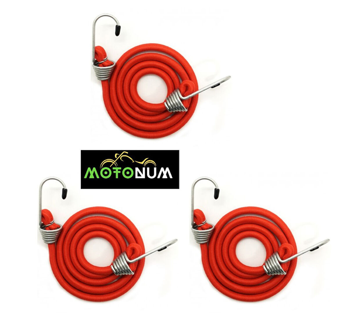 Bagaj Lastiği 1 Metre Kancalı Kırmızı 3 Adet M0147