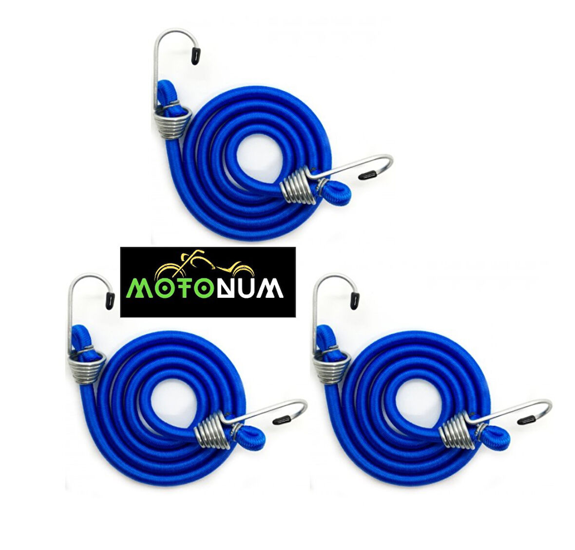 Bagaj Lastiği 1 Metre Kancalı Mavi 3 Adet M0148