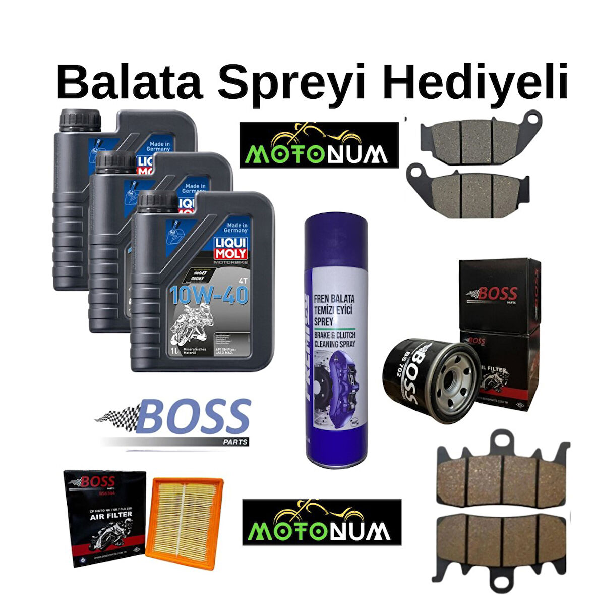 Cf Moto Sr 450 Ön Arka Fren Balata takımı ve Bakım Seti Lıqui Moly Street 