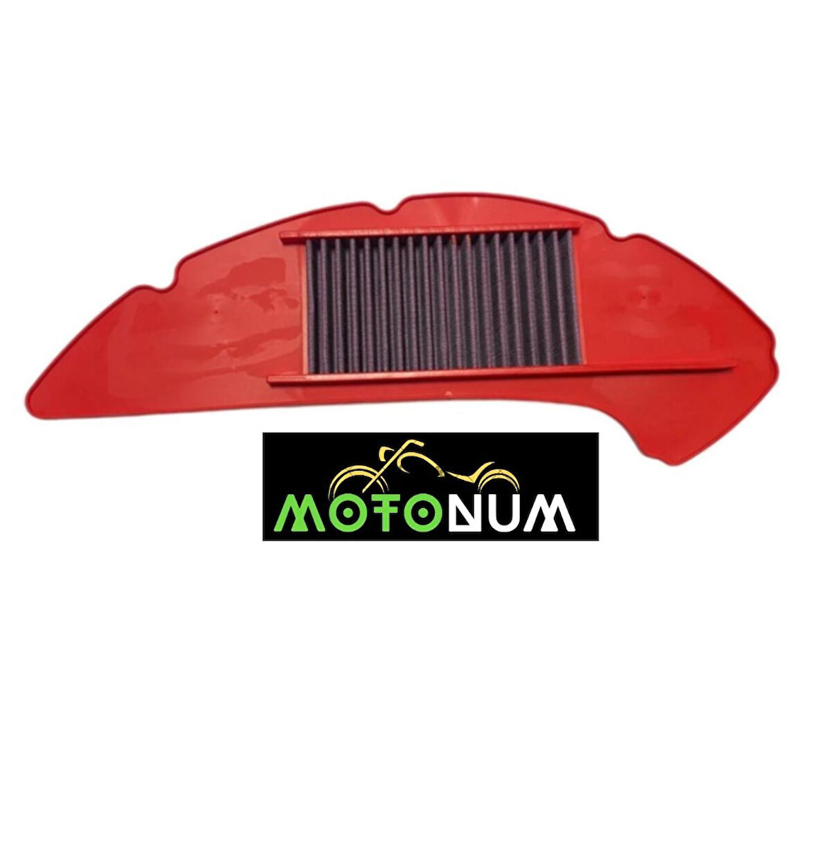 Yamaha N-Max 125 - 155 2021 Ve Sonrası Kırmızı Performans Hava Filtresi- Esnek Ve Yıkanabilir