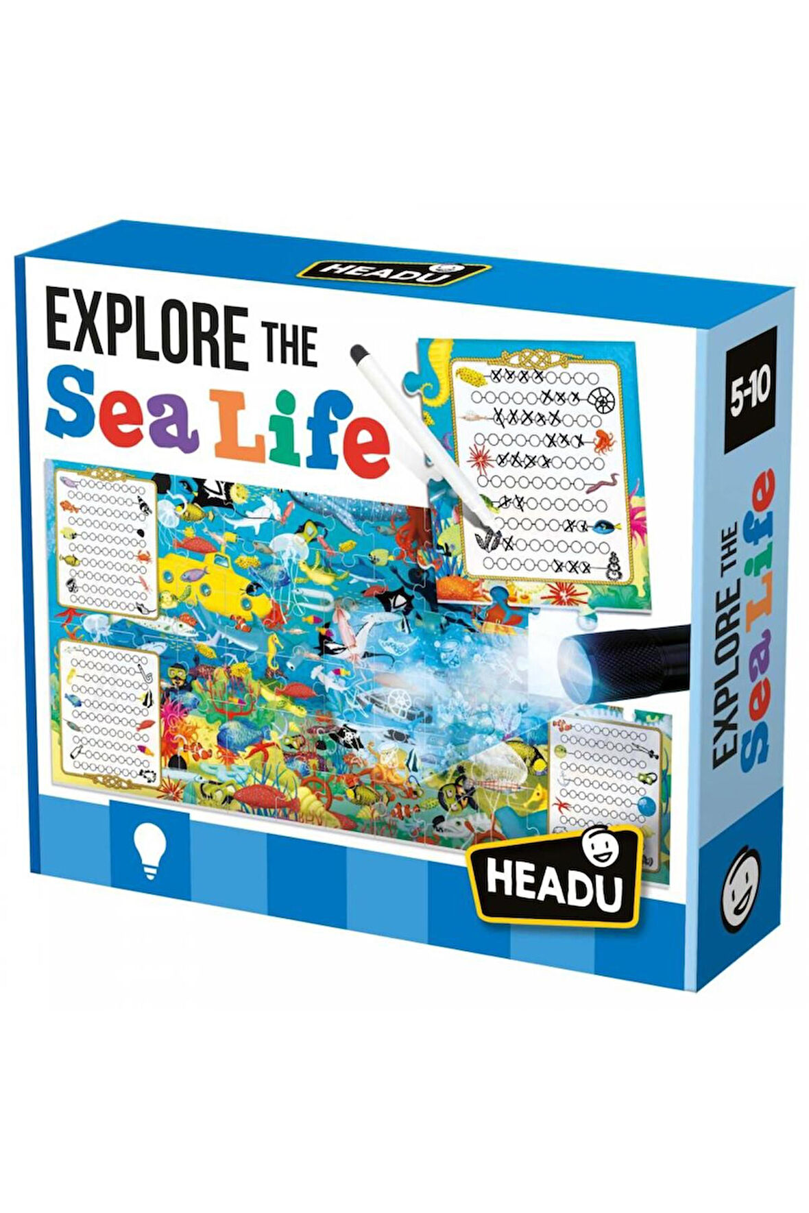 Deniz Yaşamını Keşfet Sihirli Fenerli Etkinlik Yapbozu (5-10 Yaş)