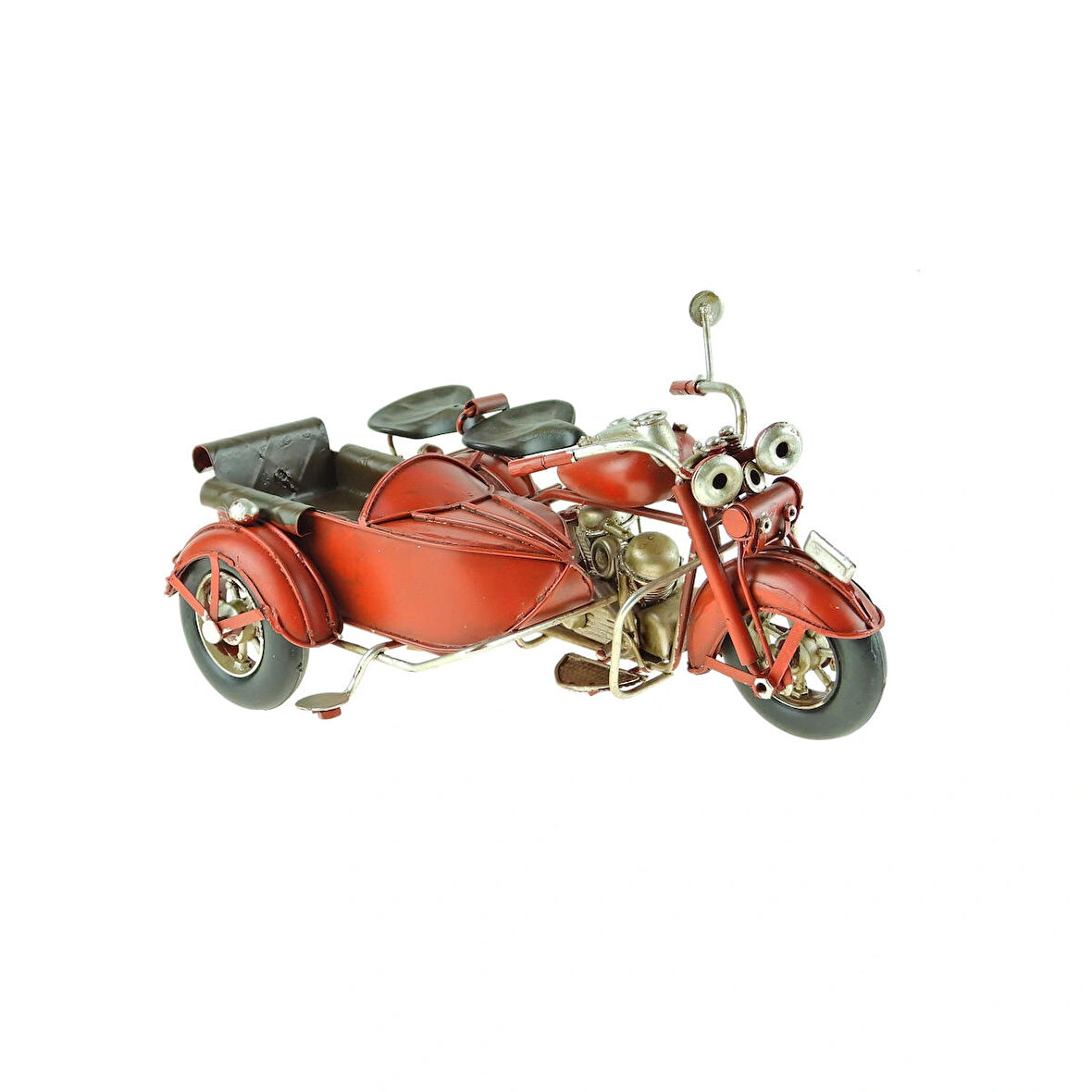 Motosiklet Dekoratif Metal Motosiklet Sepetli 15 Cm