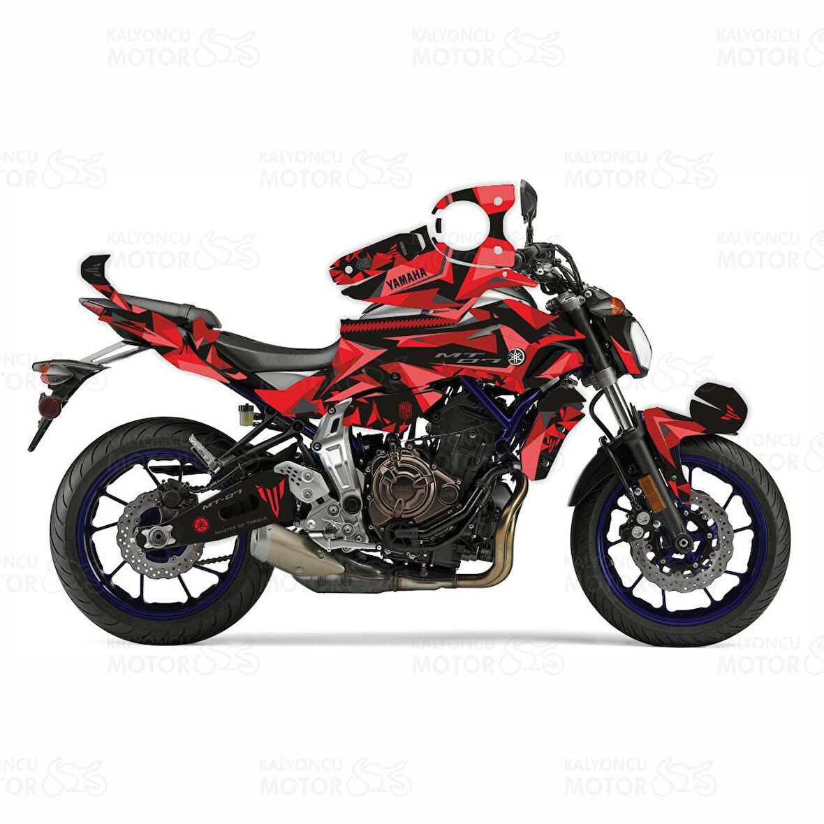 Yamaha MT 07 Colorful Camo Design Sticker Seti