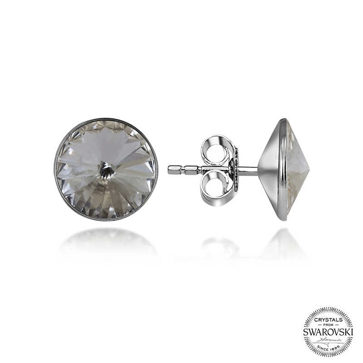 MuI MuI Swarovski Crystal Taşlı Gümüş Çivili Kadın Küpe