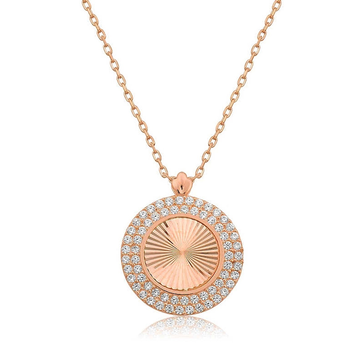 MuI MuI Gümüş Rose Oval Fırfır Bayan Kolye