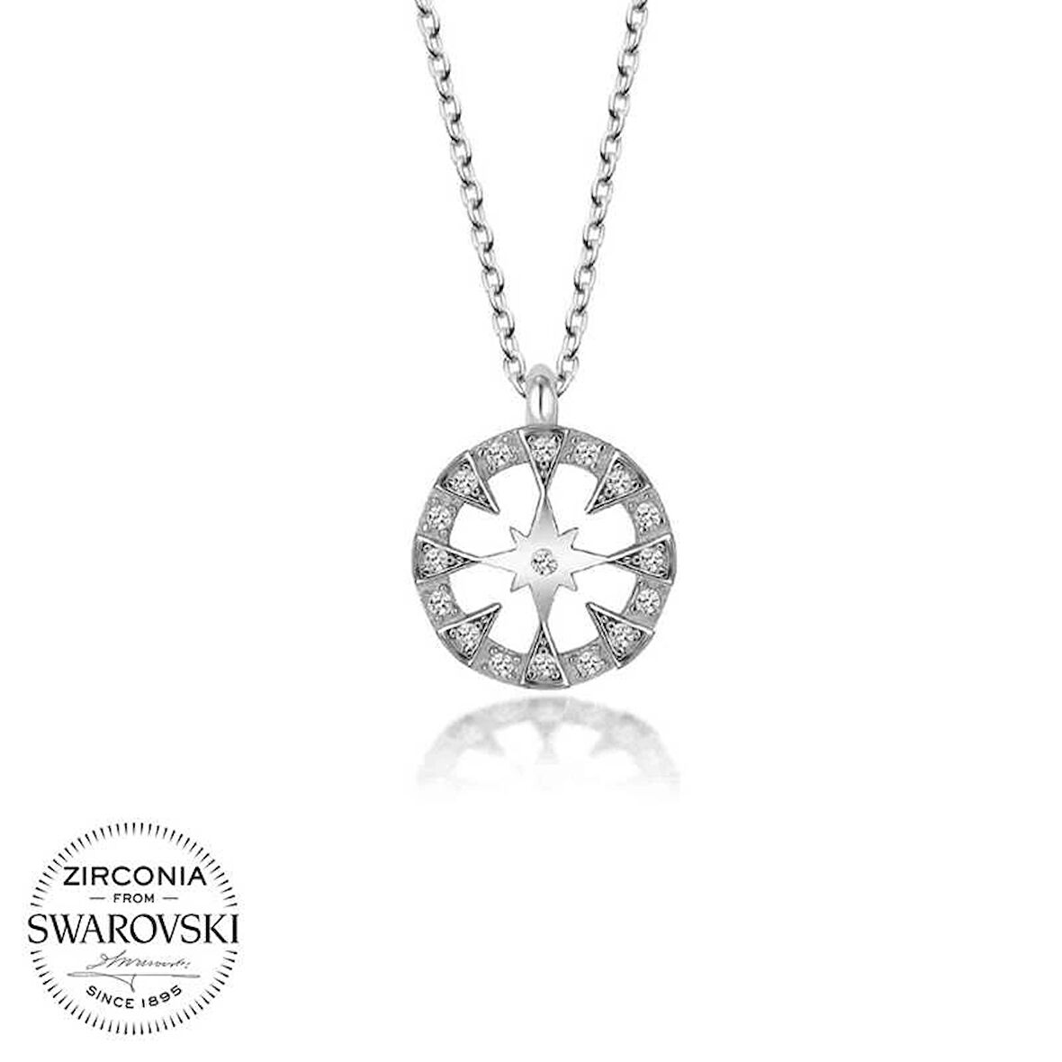 MuI MuI Swarovski Taşlı Gümüş Çember Bayan Kolye