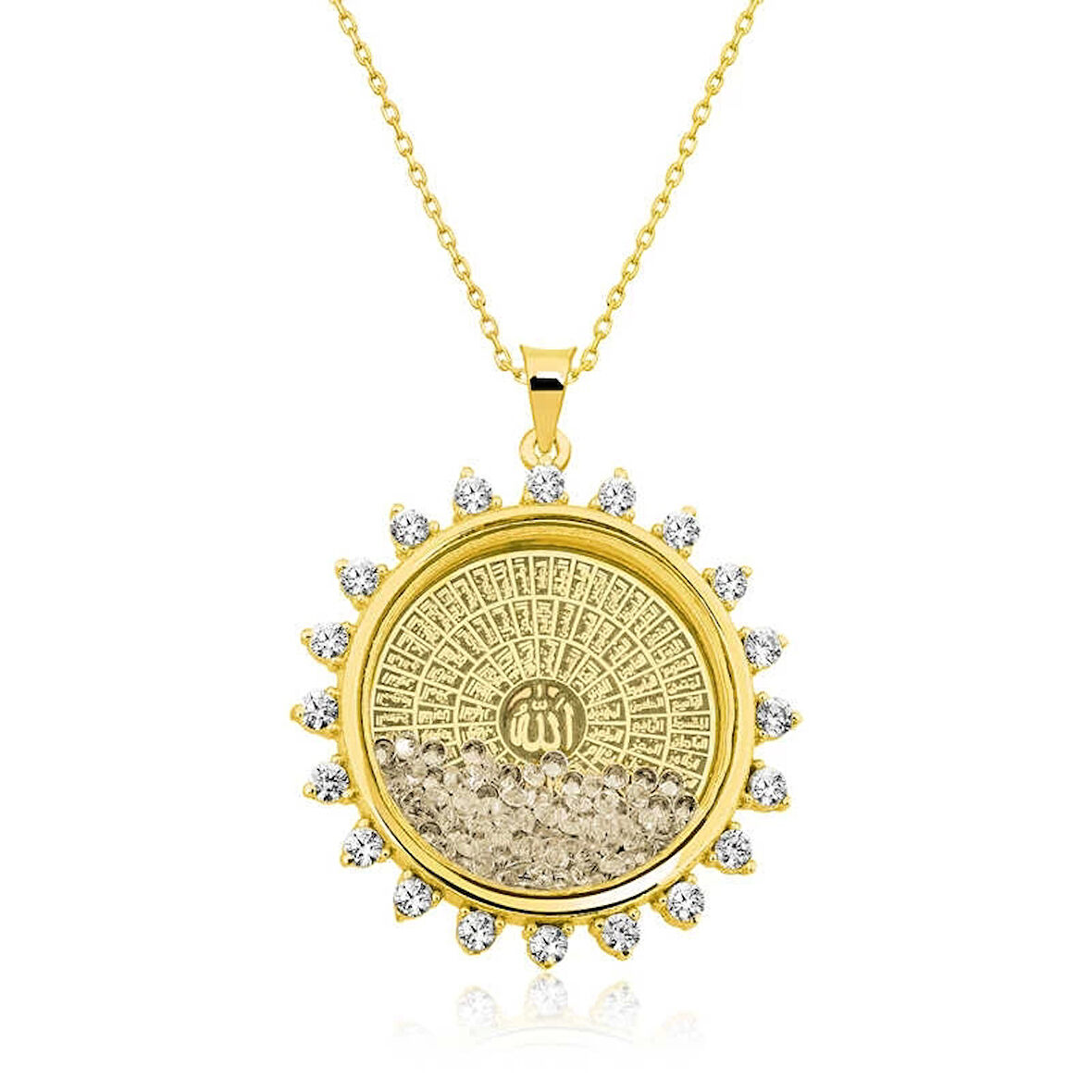MuI MuI Gümüş Gold Esmaül Hüsna Bayan Kolye