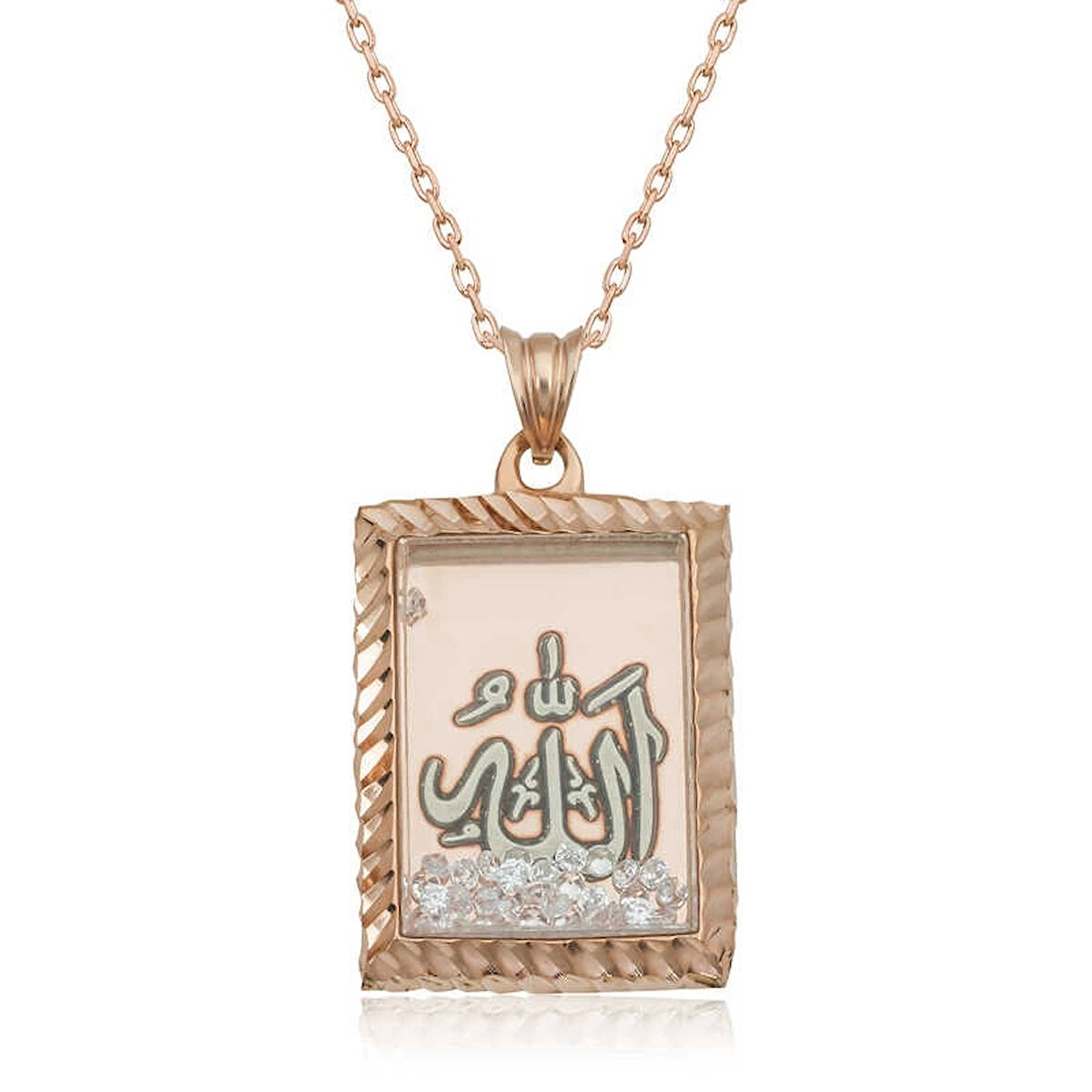 MuI MuI Gümüş Rose Allah Yazılı Kadın Kolye