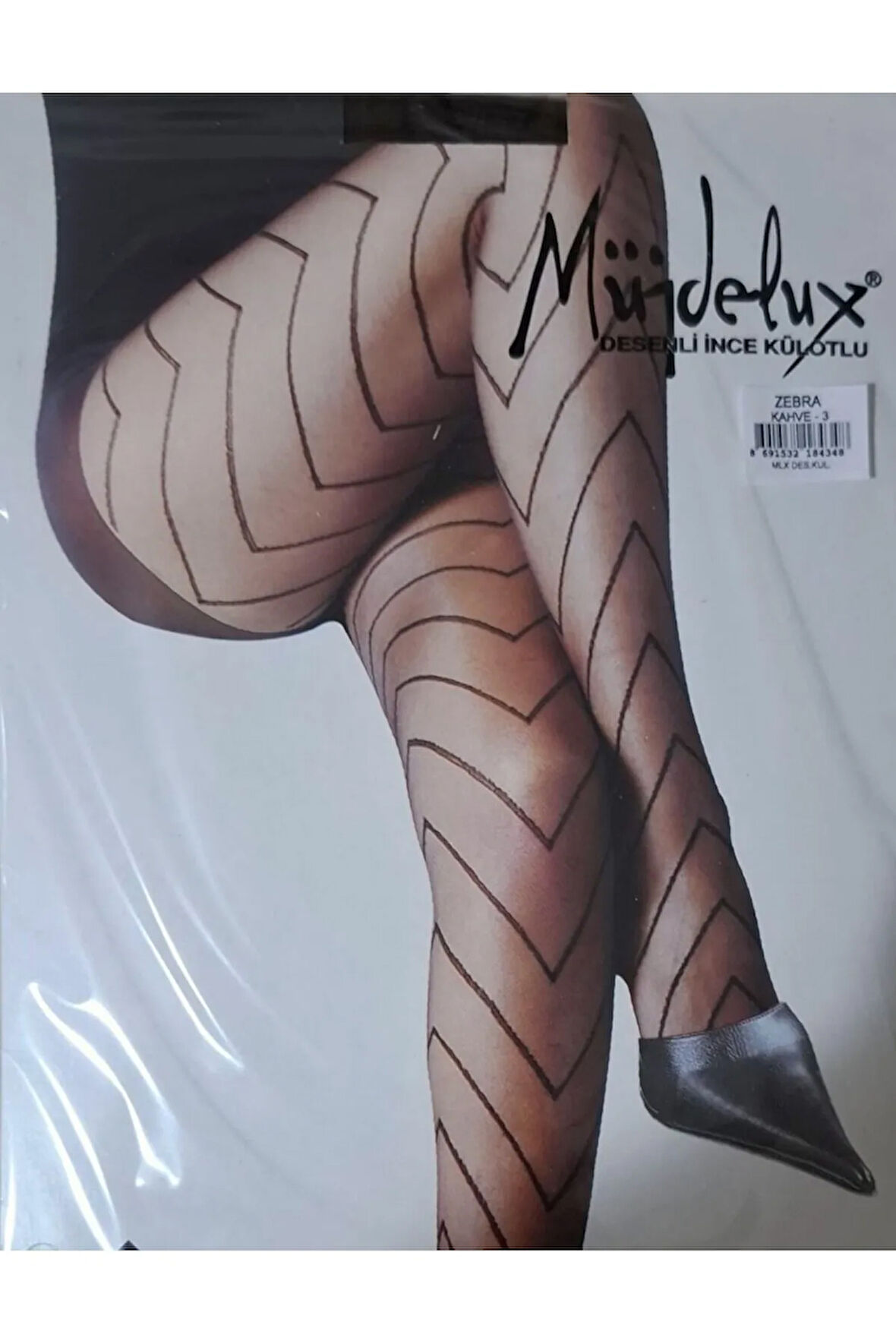 Müjde Lüx Zebra Desenli Külotlu Çorap