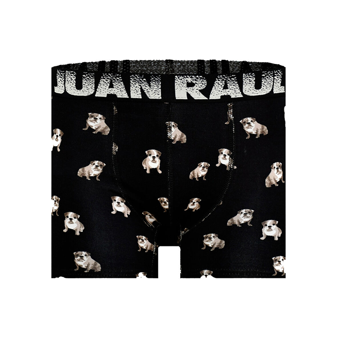 Munivy Juan Raul Köpek Desenli Siyah Rahat Erkek Boxer