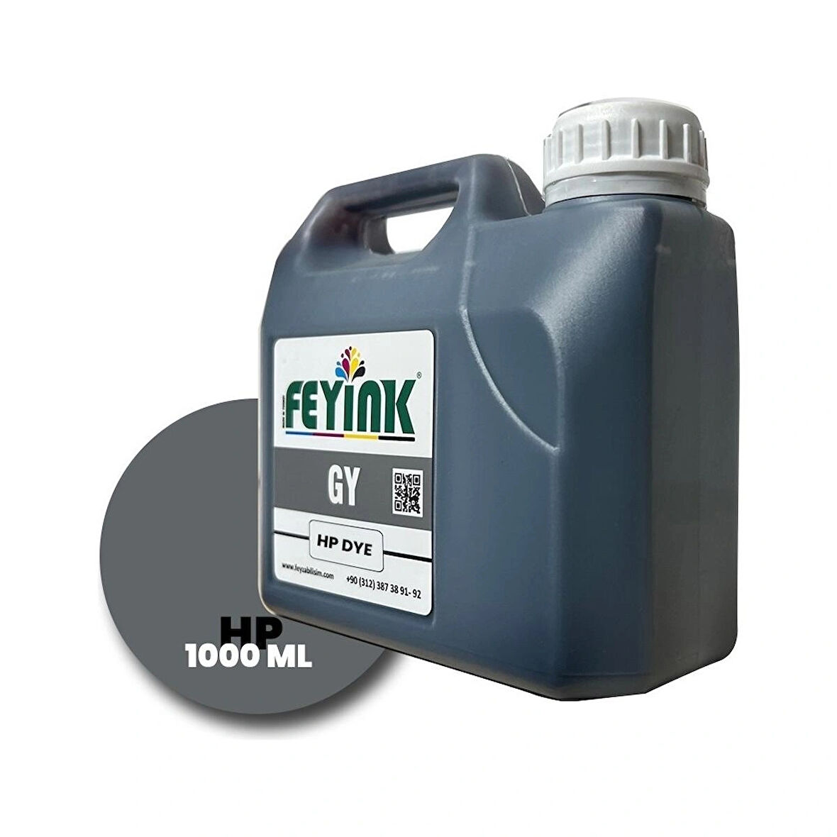 Feyink® Hp Vivera T Serisi Plotter DYE Kartuş Dolum Mürekkebi T610/T770/T790/T795/T920/T2300/G (Gray) -1000ml-							