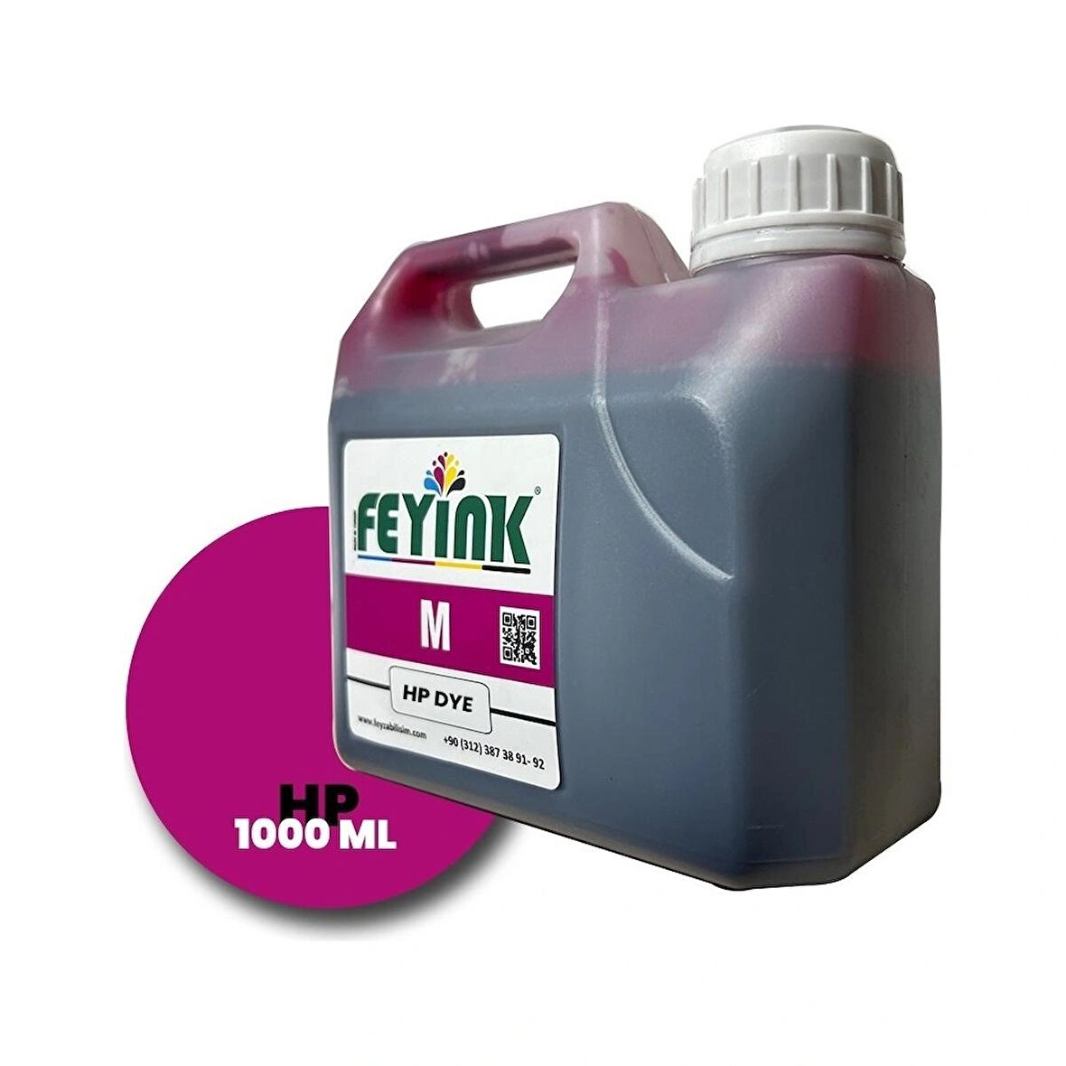 Feyink® Hp Vivera T Serisi Plotter DYE Kartuş Dolum Mürekkebi T610/T770/T790/T795/T920/T2300/M (Magenta) -1000ml-							