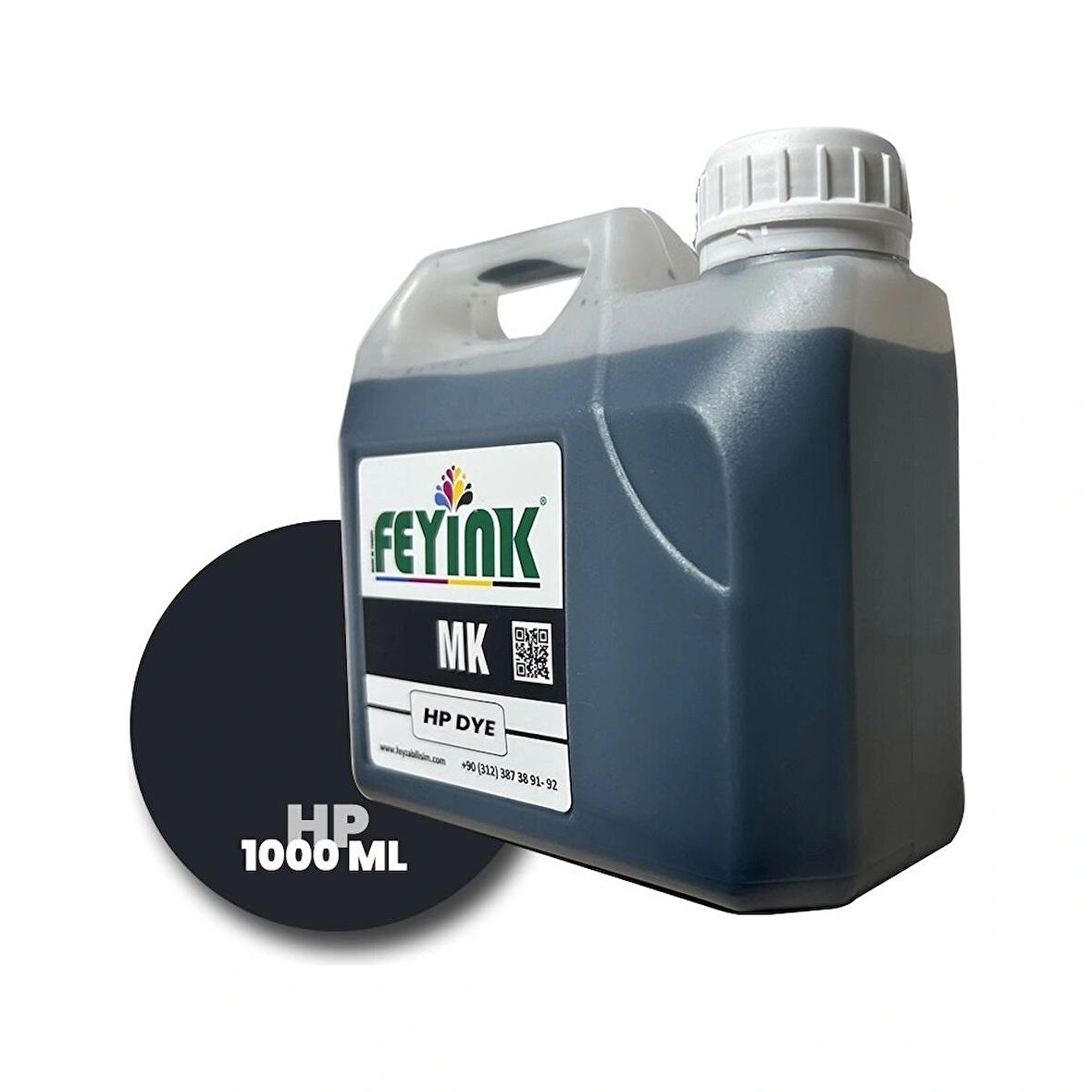 Feyink® Hp Vivera T Serisi Plotter DYE Kartuş Dolum Mürekkebi T610/T770/T790/T795/T920/T2300/MK (Matt Black) -1000ml-							