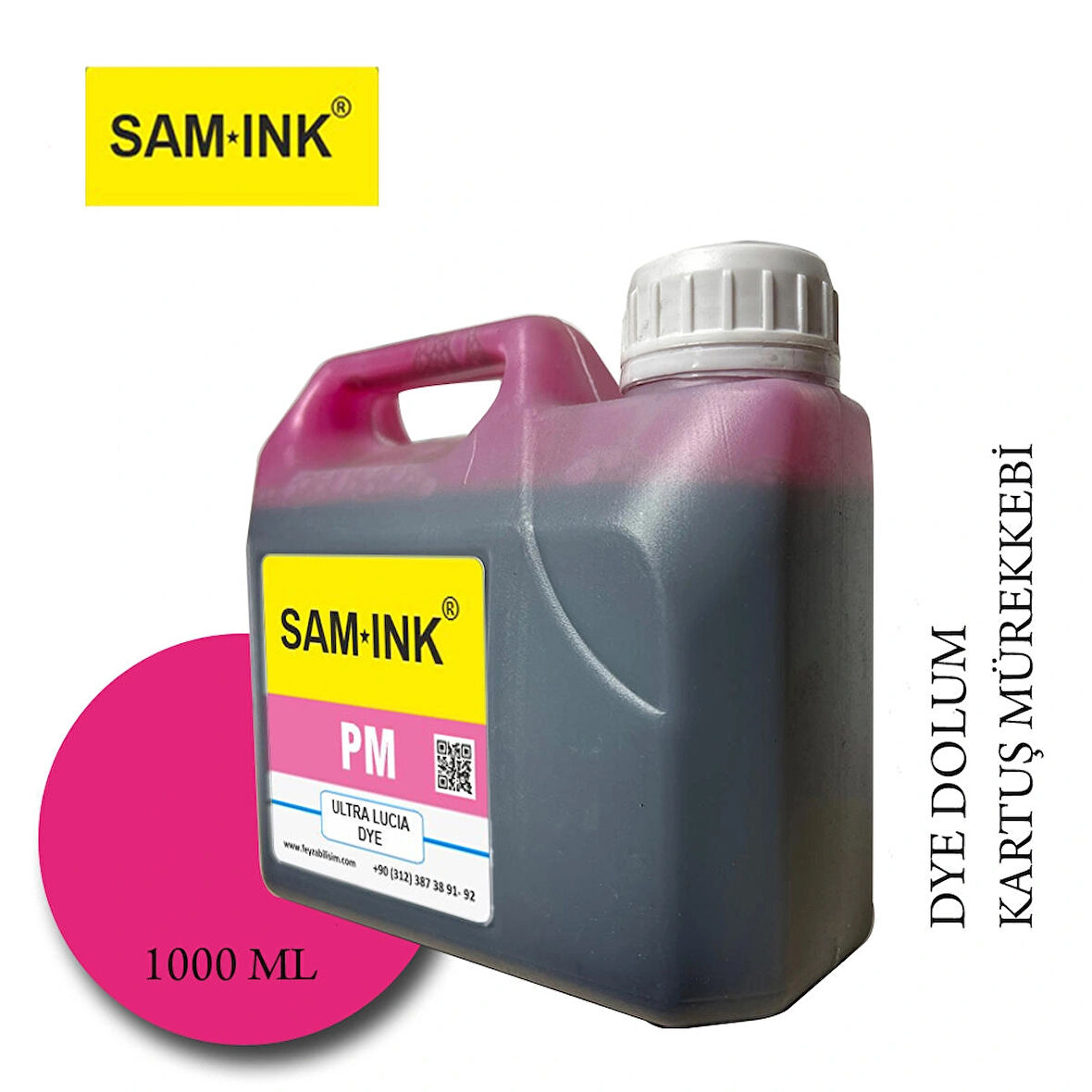 Feyink® Samink Canon Pro Serisi DYE Kartuş Dolum Mür. Photo Magenta 1000 ml