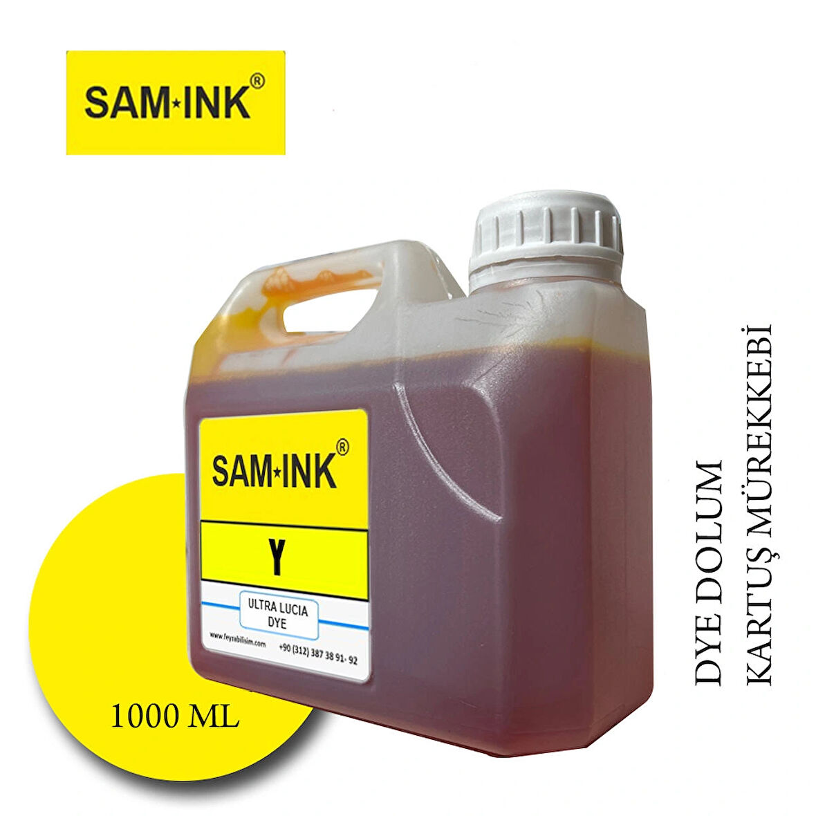 Feyink® Samink Canon Pro Serisi DYE Kartuş Dolum Mür. Yellow 1000 ml.