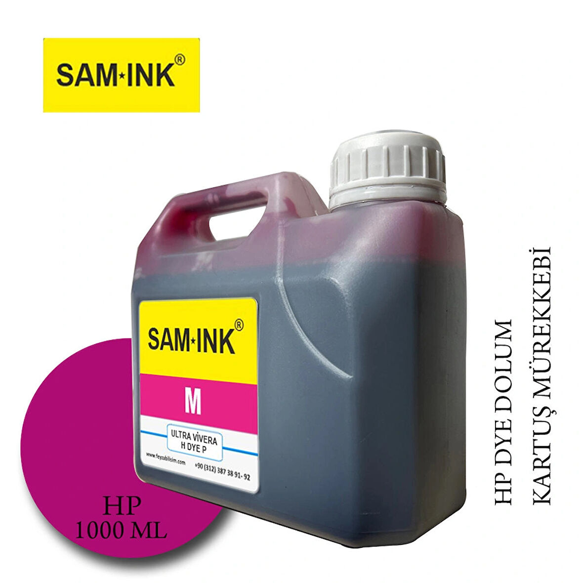 Feyink® Hp Z Serisi Plotter Pigment Kartuş Dolum Mürekkebi Z2100/Z5200/Z5400/Z5600/M (Magenta)1000ml