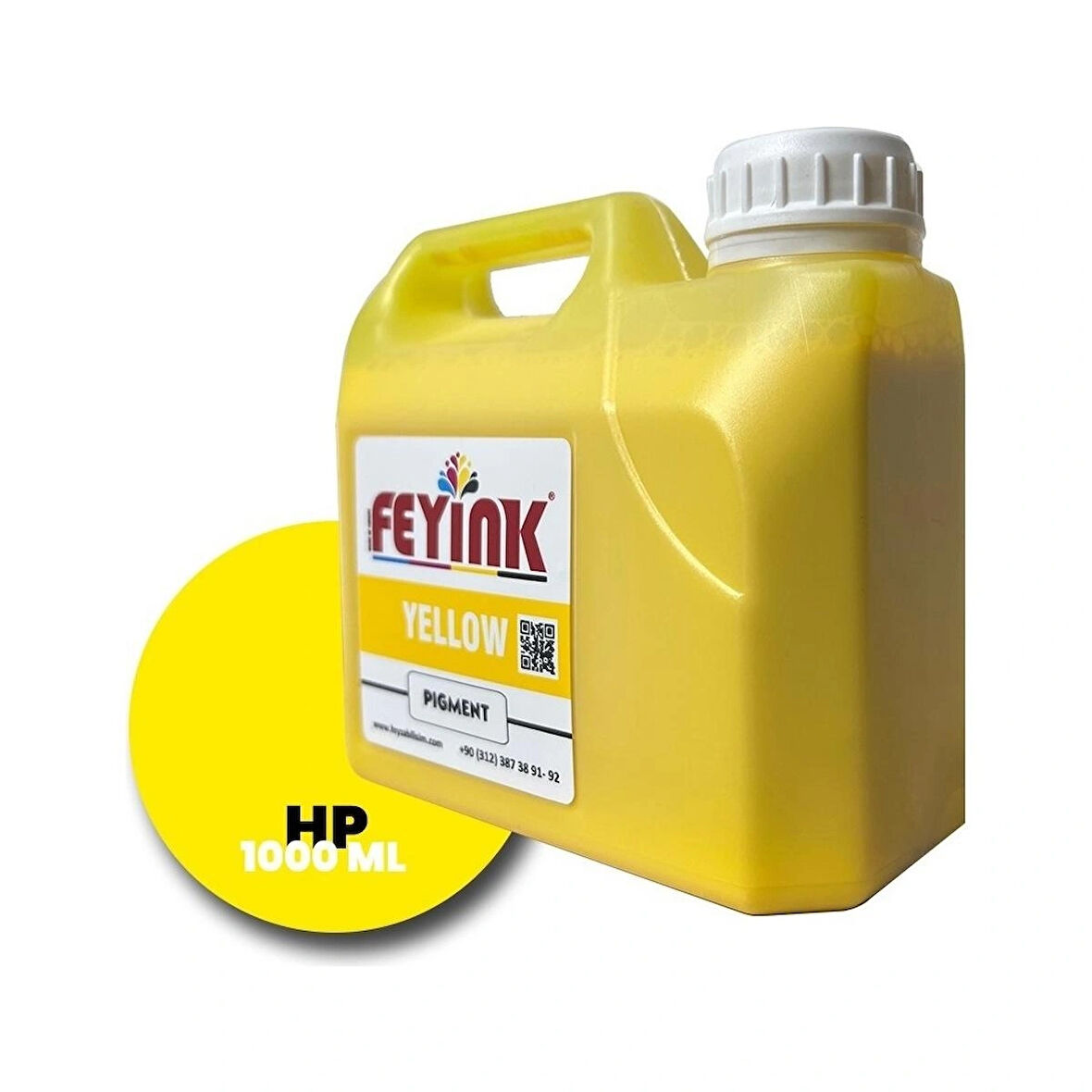 Feyink® Hp Z Serisi Plotter Pigment Kartuş Dolum Mürekkebi Z2100/Z5200/Z5400/Z5600/Y (Yellow) -1000ml-							