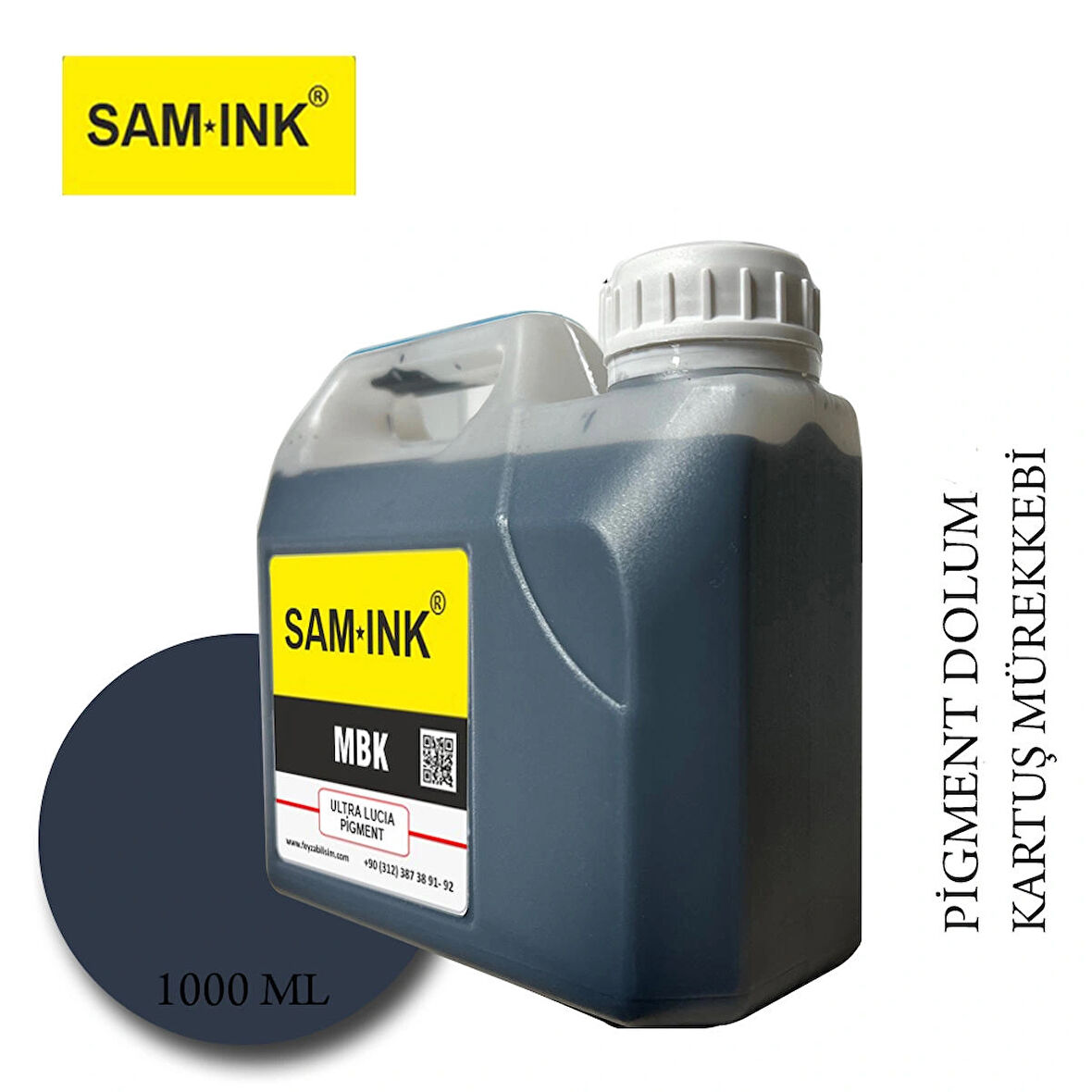 Feyink® Samink Canon Lucia Pro Serisi Plotter Pigment Kartuş Dolum Mürekkebi MBK (Matt Black)1000ml