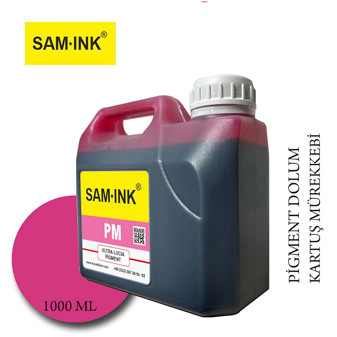 Feyink® Samink Canon Lucia Pro Serisi Plotter Pigment Kartuş Dolum Mürekkebi PM(Photo Magenta)1000ml