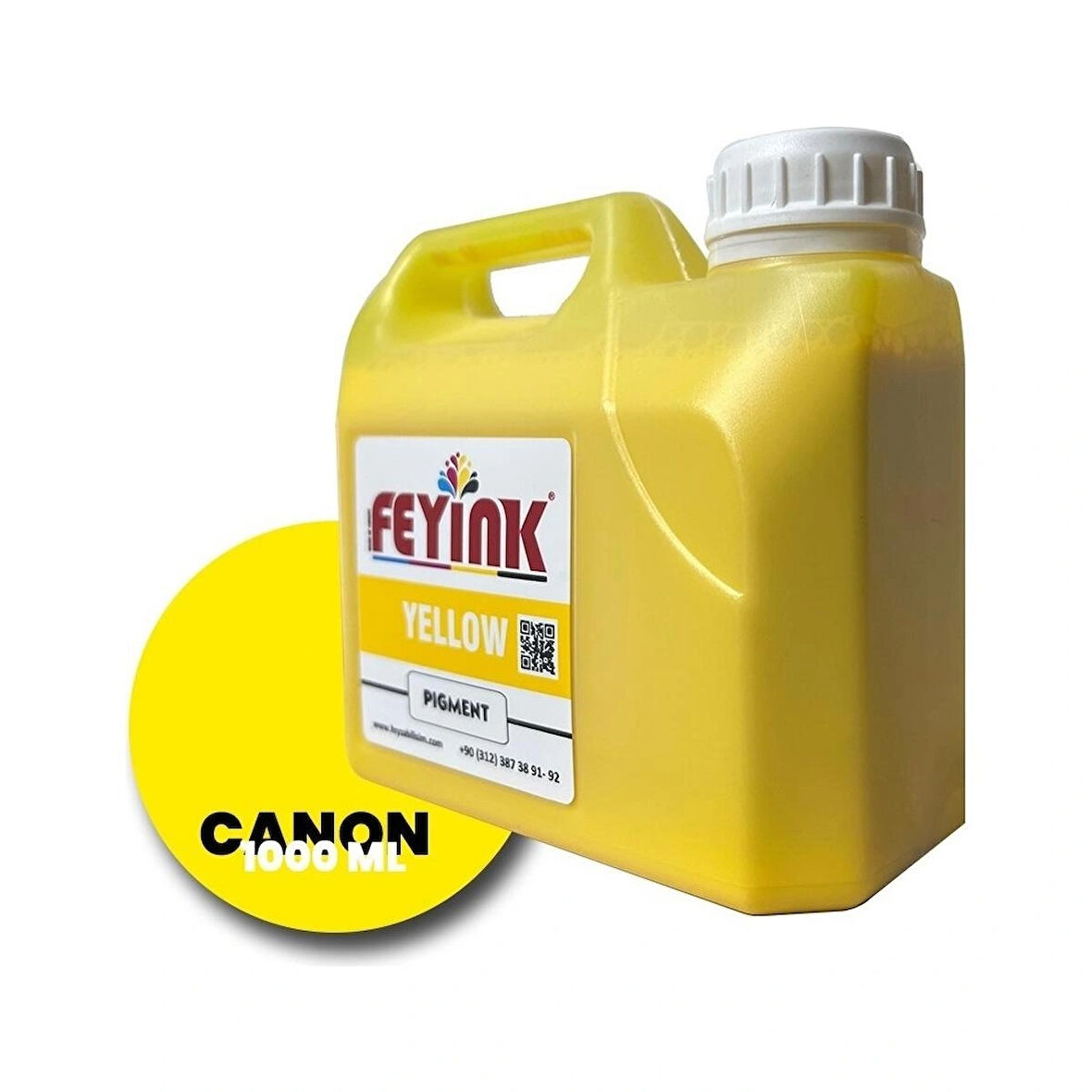 Feyink® Canon Lucia TM-TX Serisi Plotter Pigment Kartuş Dolum Mürekkebi PFI-310 PFI-710 Y (Yellow) -1000ml-							