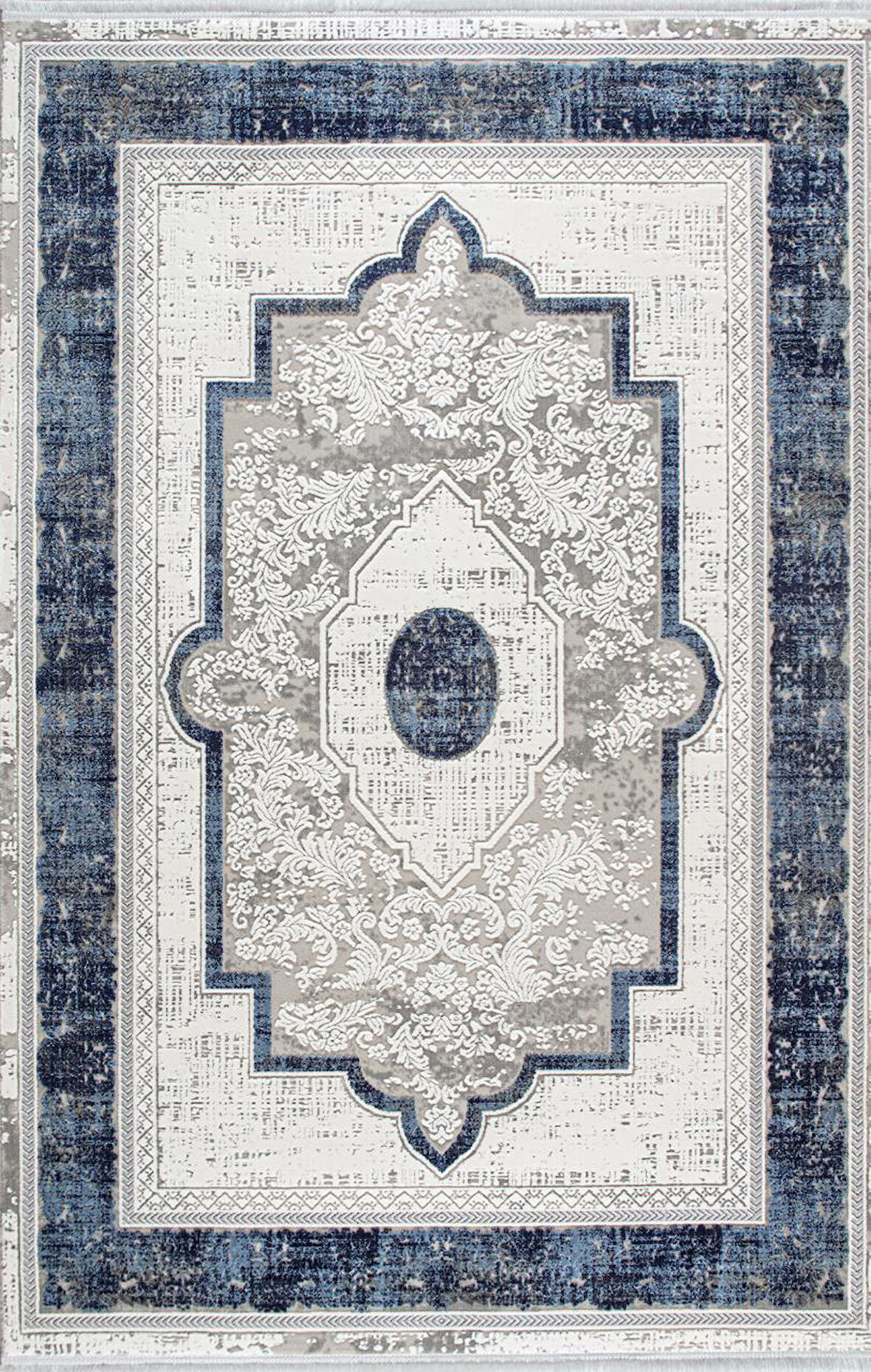 Artemis Halı Murano 02994A Krem Lacivert Klasik Desen Yün Halı