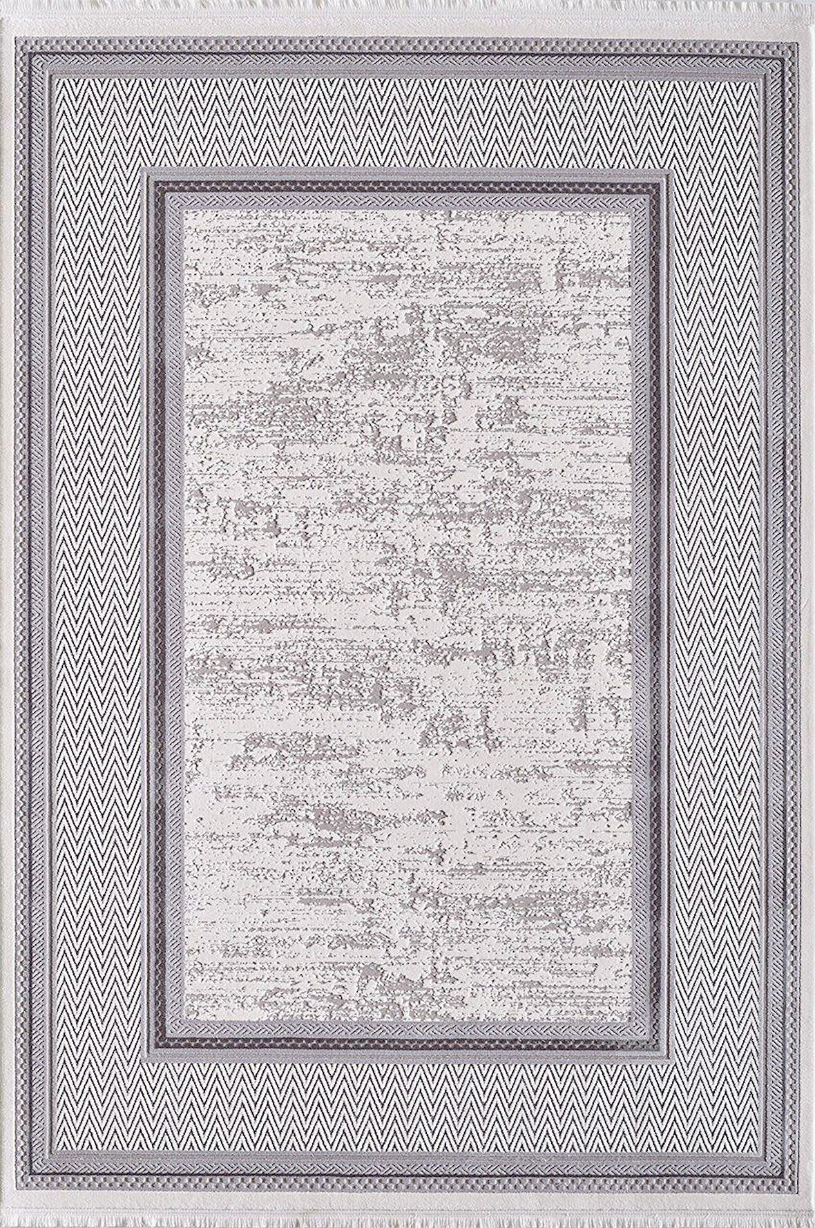 Artemis Halı Murano 09165B Gri Krem Çerçeve Desen Yün Halı