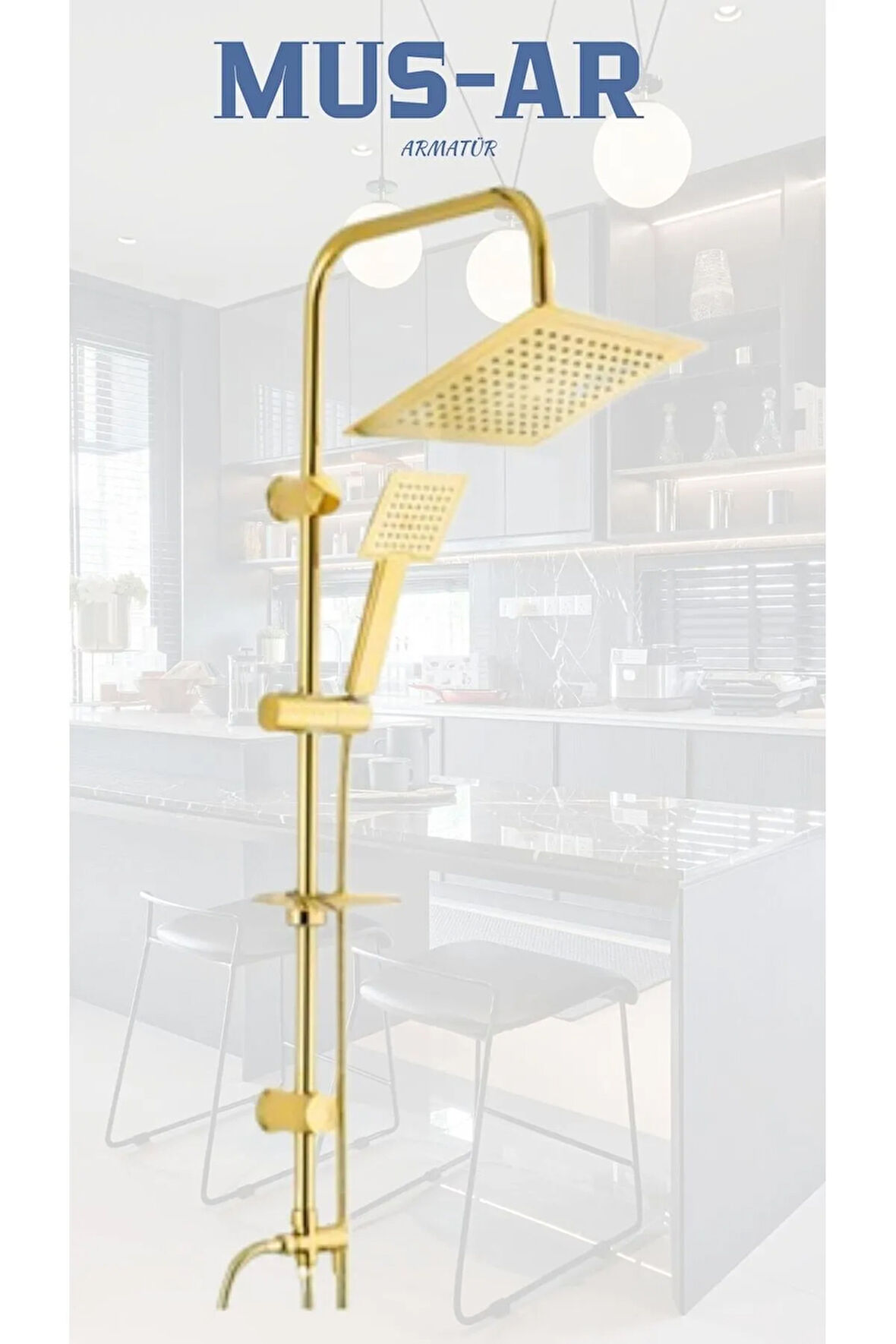 Gold Kare Duş Robotu