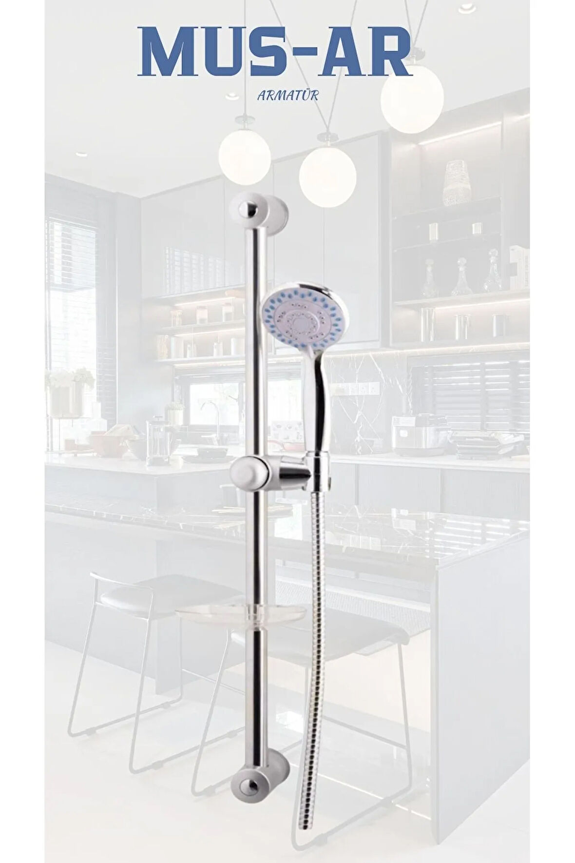 Krom Sürgülü Duş Robotu