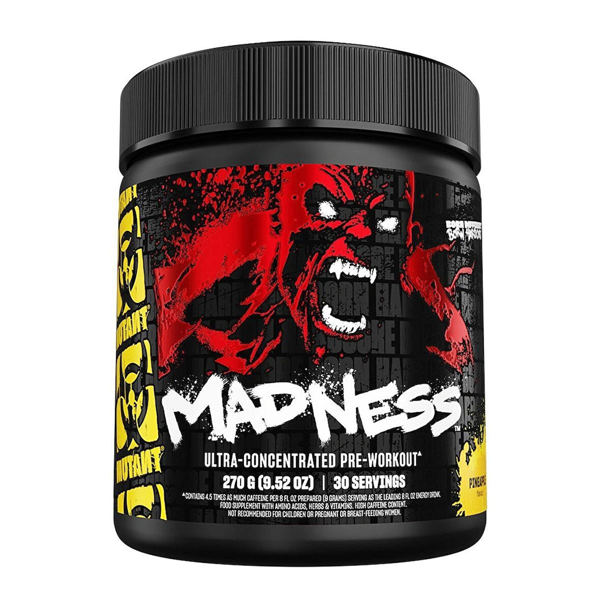 Mutant Madness PreWorkout Powder Supplement Performance Pump 30 