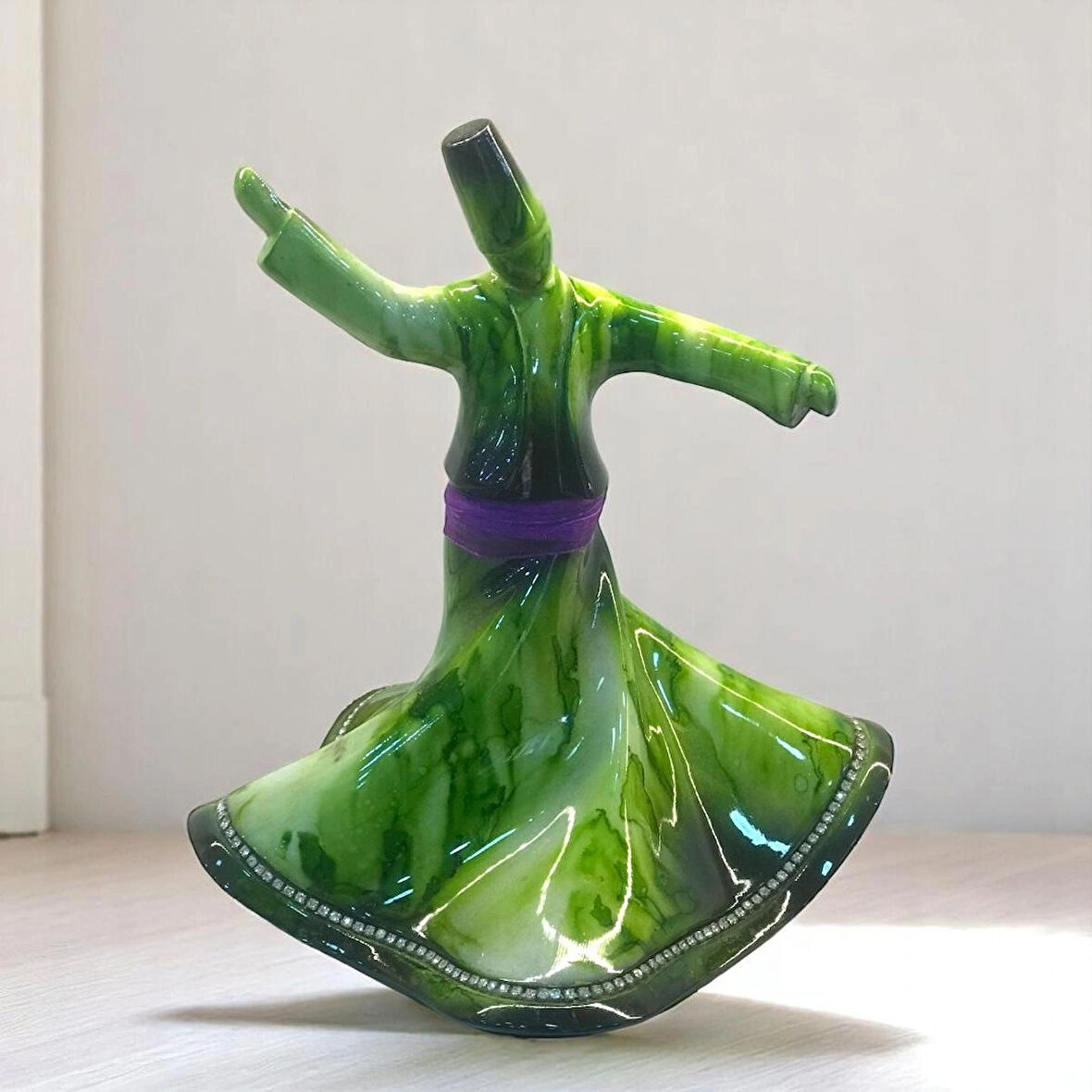 Seramik Dekoratif Semazen Biblo 22 CM Yeşil