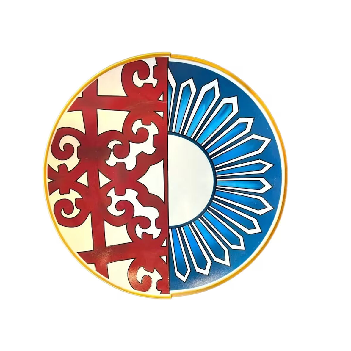 İki Desenli Violet 6'lı Pasta Tabağı