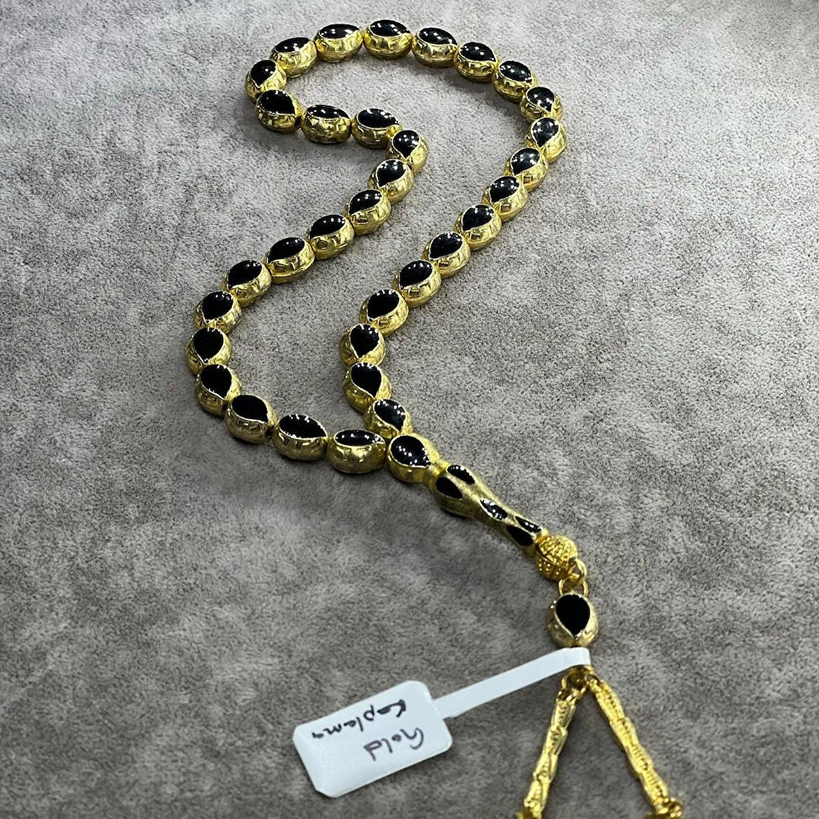 Gold Kaplama Çelik Tesbih 20 CM