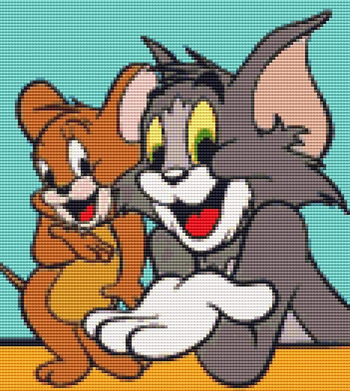 Movas Sanat "Tom ve Jerry" | Mozaik Sticker | 29 X 32 Cm | E20203917