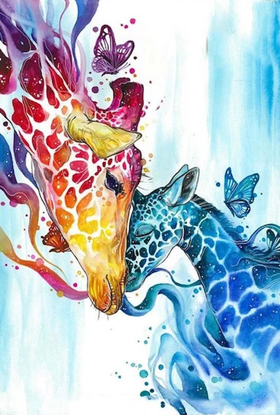 Movas Sanat  Zürafa Ve Zebra'nın Dostluğu / Mozaik Puzzle 50X70cm-E20234249