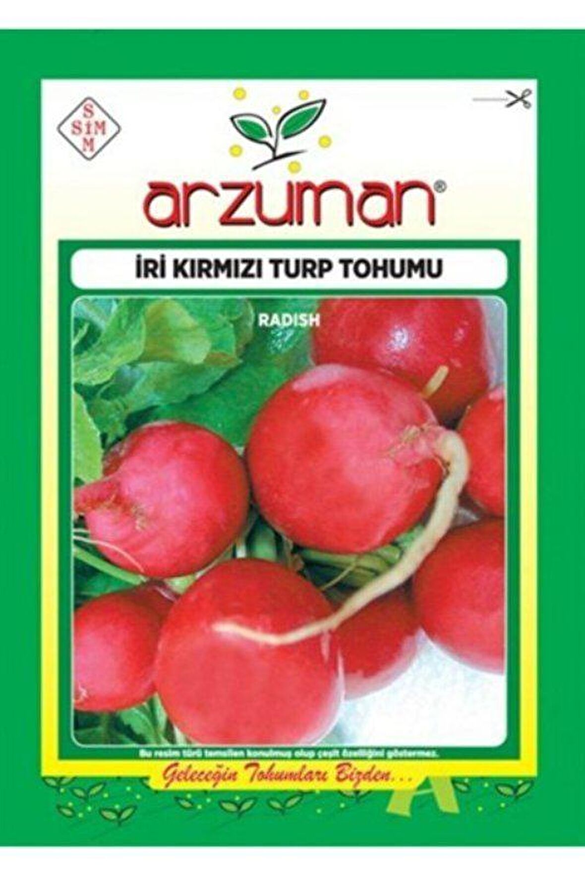 Arzuman Turp Tohumu ( İri Kırmızı Turp ) ( 2.500 Adet Tohum)