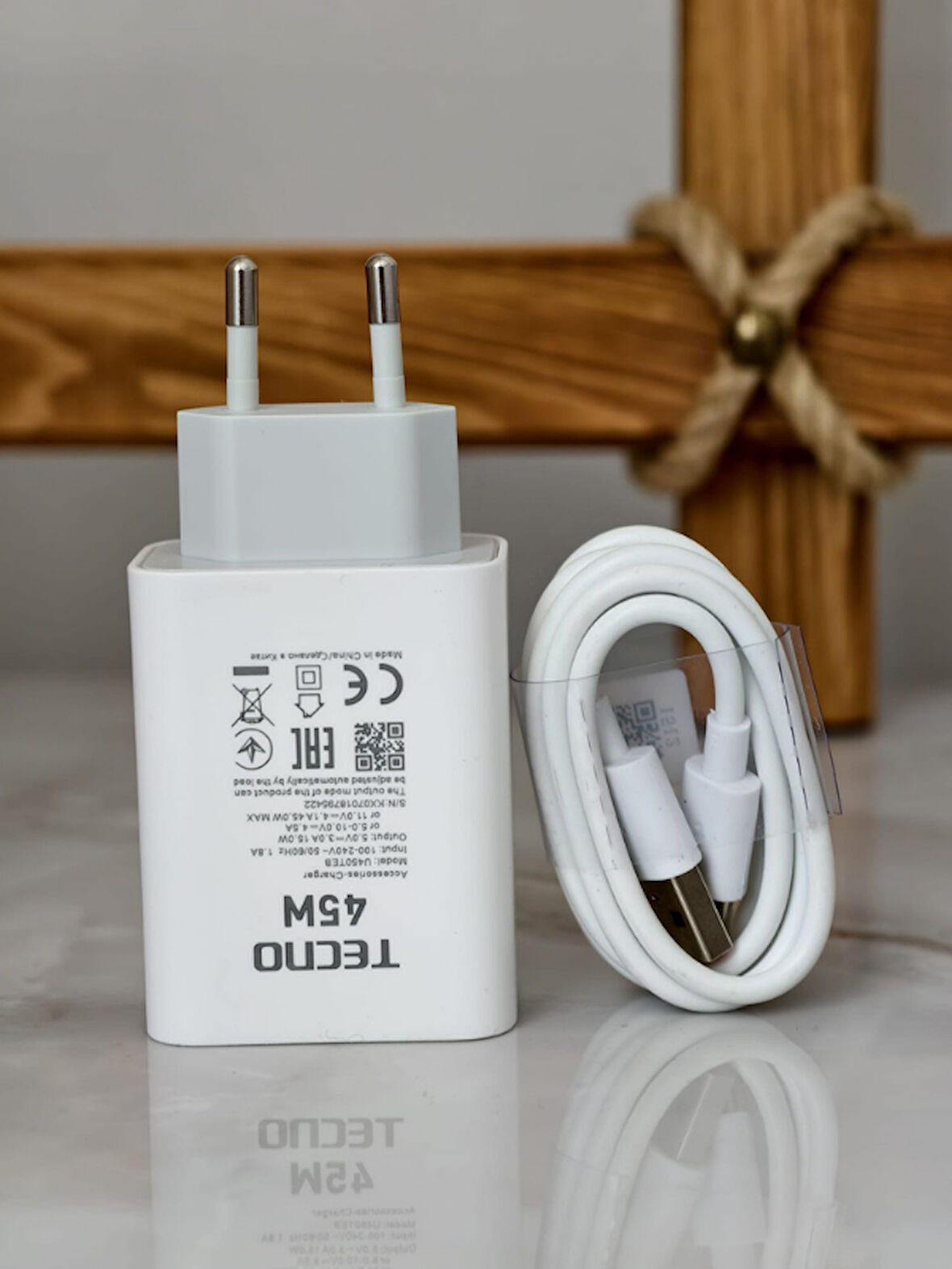 Tecno Spark 40 Şarj Adaptörü 45 Watt