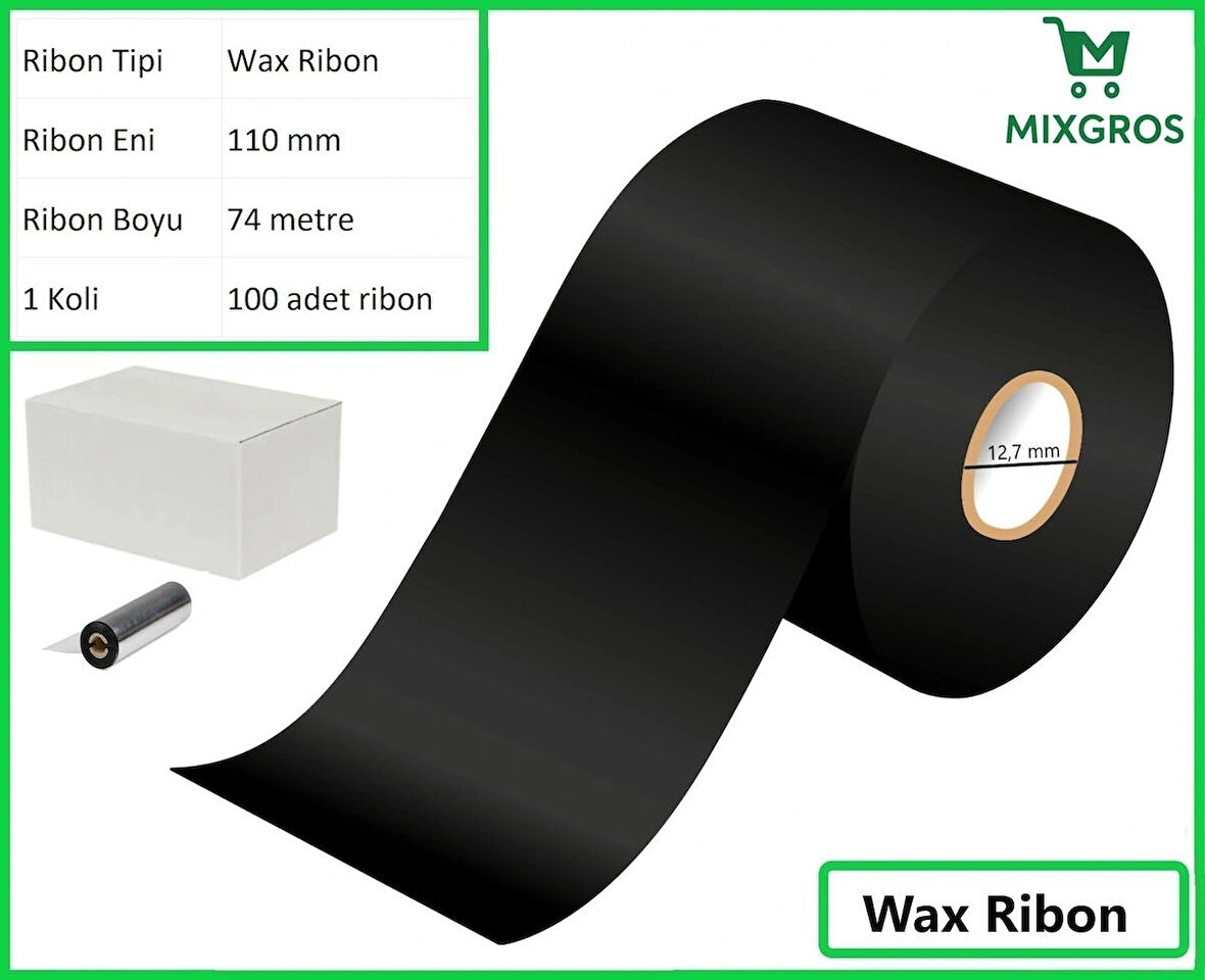 110x74 Metre Wax Ribon 100 Adet