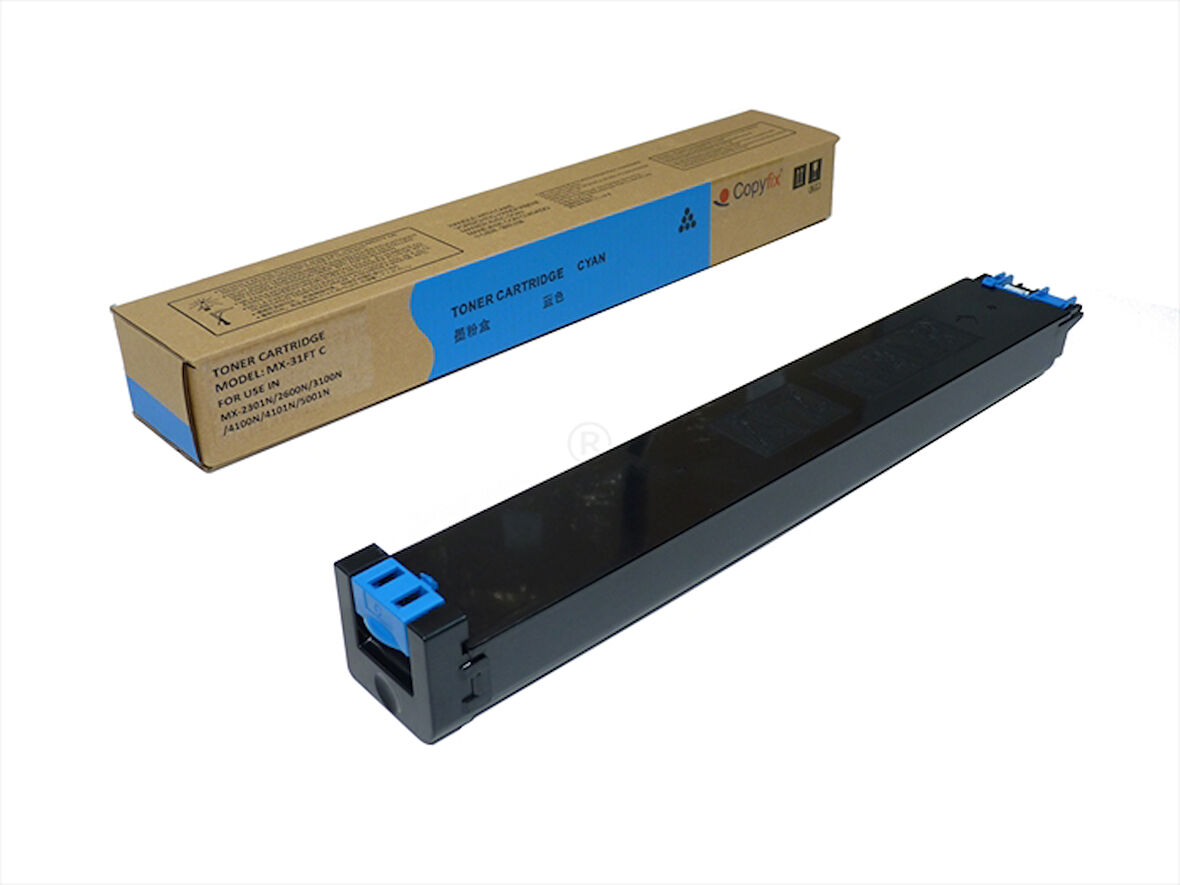 Sharp MX-31GTCA Mavi Toner Muadil, MX 2301, 2600, 3100