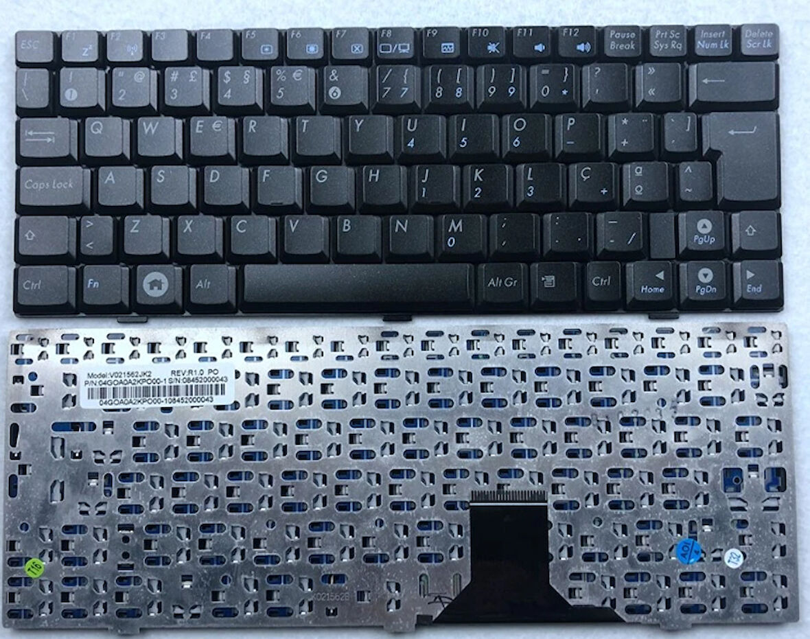 ASUS 1000HA ingilizce gri FÜME Notebook Klavyesi