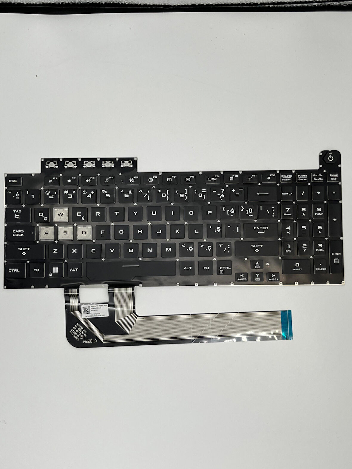ASUS TUF oyun F15 FX506 FA506 FA506Q FX506L Led NOTEBOOK Türkçe KLAVYE