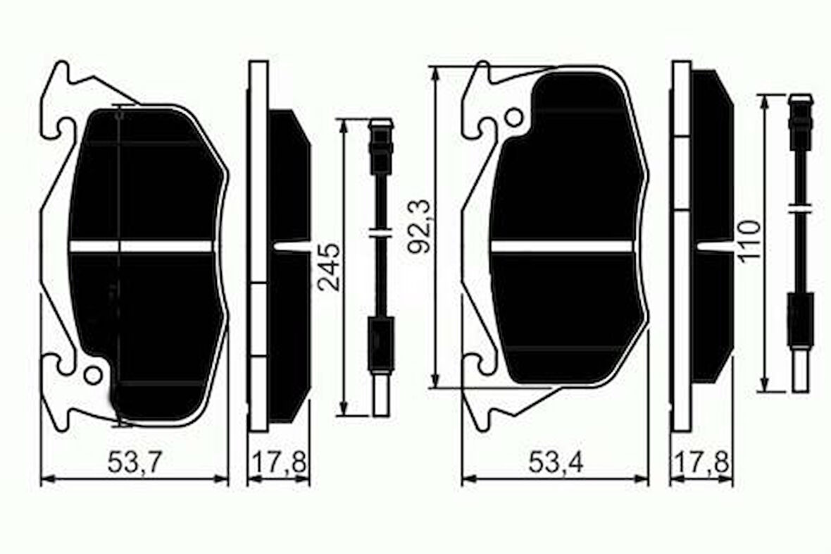 Fren Balatası Ön Fişli R9 Ym R11 R18 R19 R21 Clıo I 90> Express / 106 Iı 96> 205 83> 305 309 405 / Zx 91>