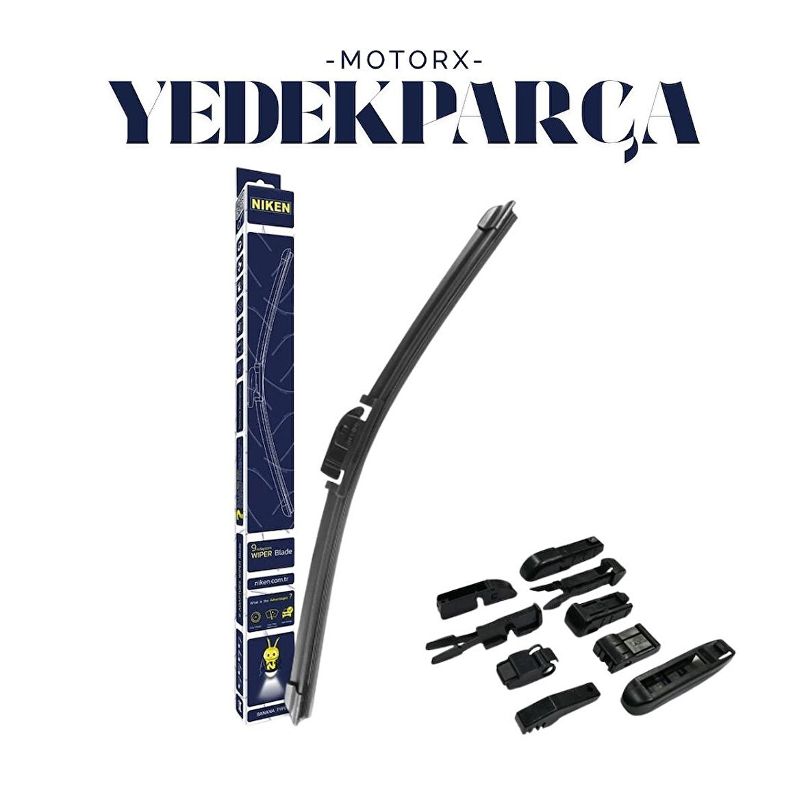 Nıken 18'' 450Mm Unıversal Tüm Modellere Uygun 9 Aparatlı Banana Tip Silecek