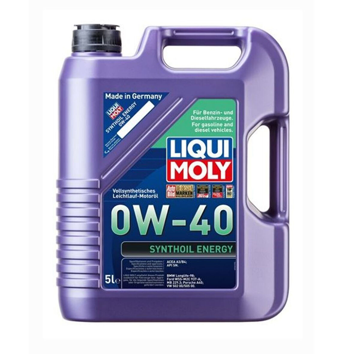 Tam Sentetik Motor Yağı Synthoil Energy 0W-40 5 Litre